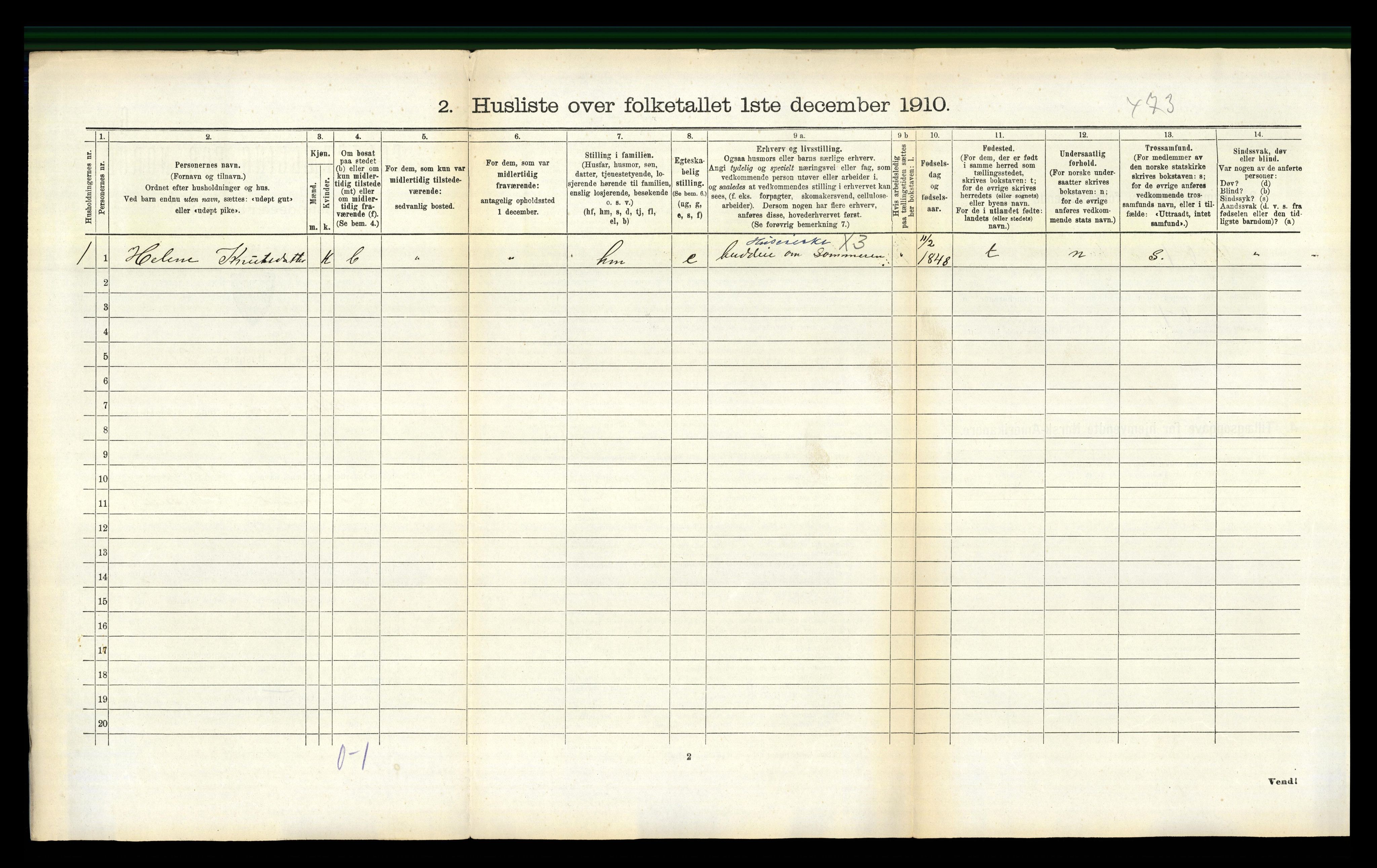 RA, 1910 census for Stordal, 1910, p. 199