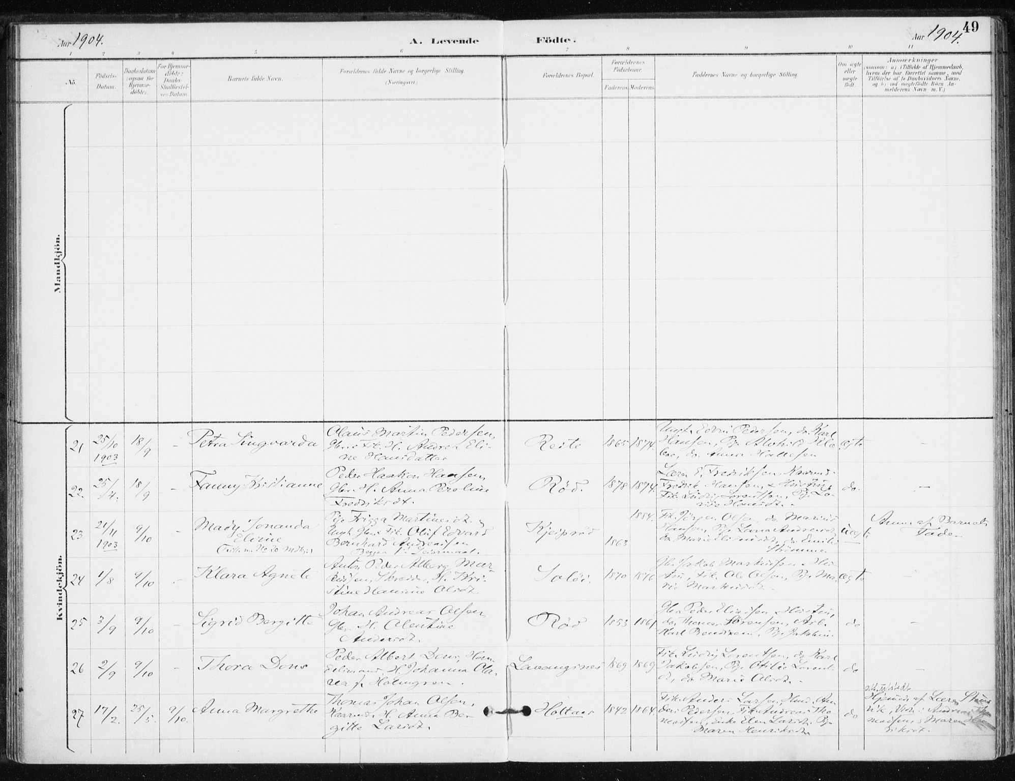 Salangen sokneprestembete, AV/SATØ-S-1324/H/Ha/L0001kirke: Parish register (official) no. 1, 1893-1911, p. 49