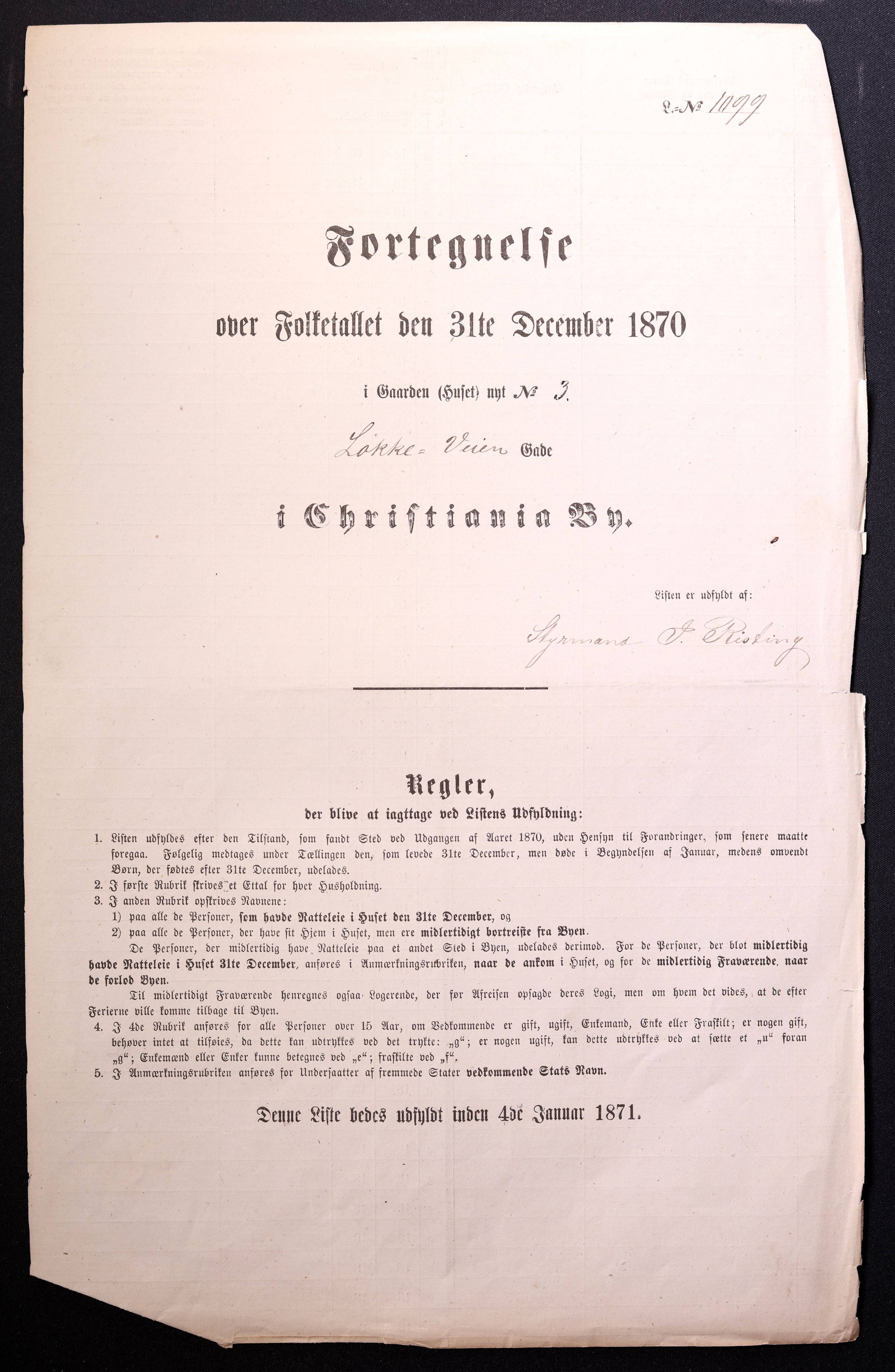 RA, 1870 census for 0301 Kristiania, 1870, p. 2019