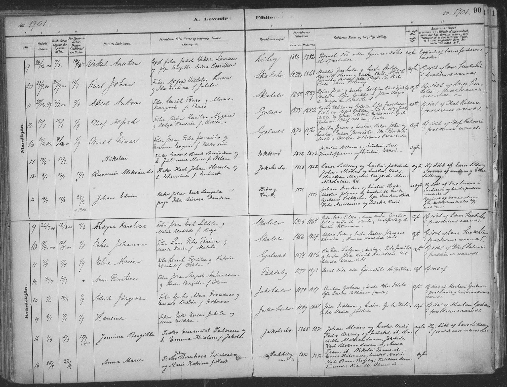 Vadsø sokneprestkontor, SATØ/S-1325/H/Ha/L0009kirke: Parish register (official) no. 9, 1881-1917, p. 90
