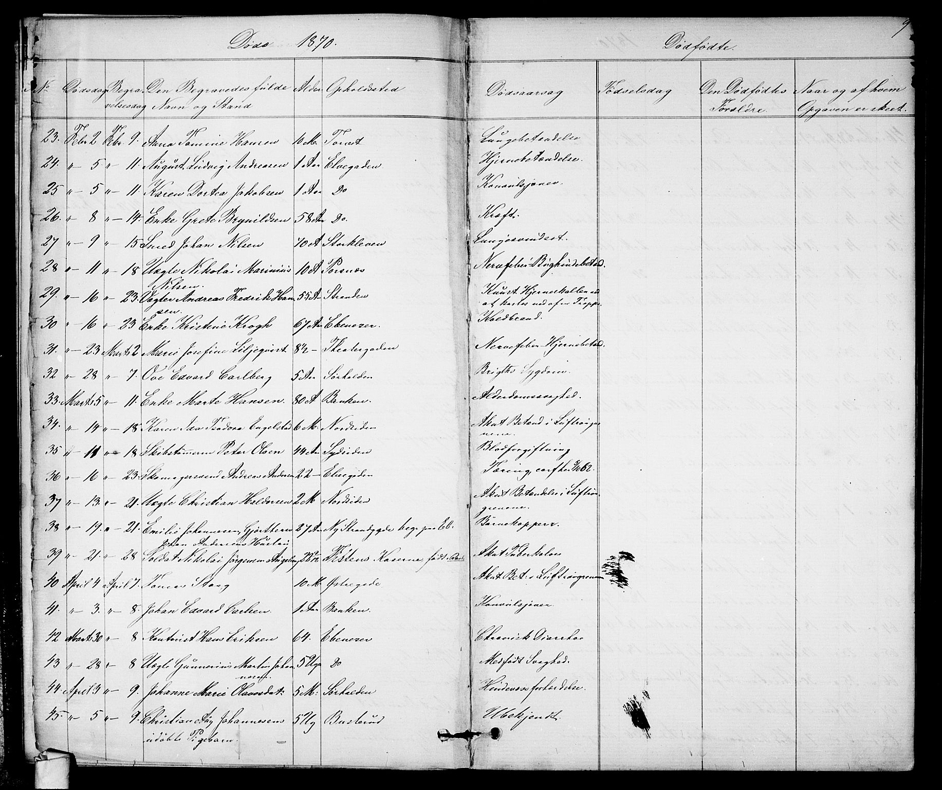 Halden prestekontor Kirkebøker, SAO/A-10909/G/Ga/L0007: Parish register (copy) no. 7, 1869-1884, p. 9