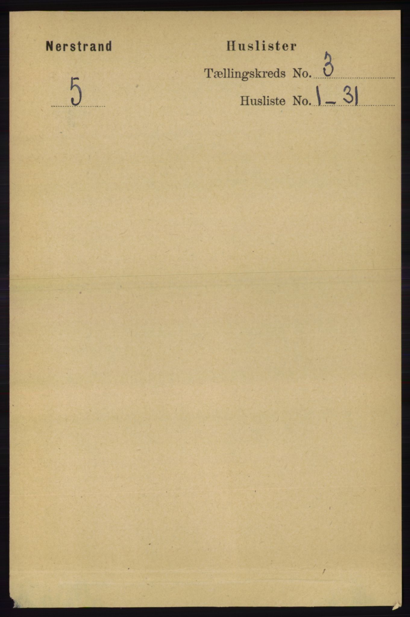 RA, 1891 census for 1139 Nedstrand, 1891, p. 414