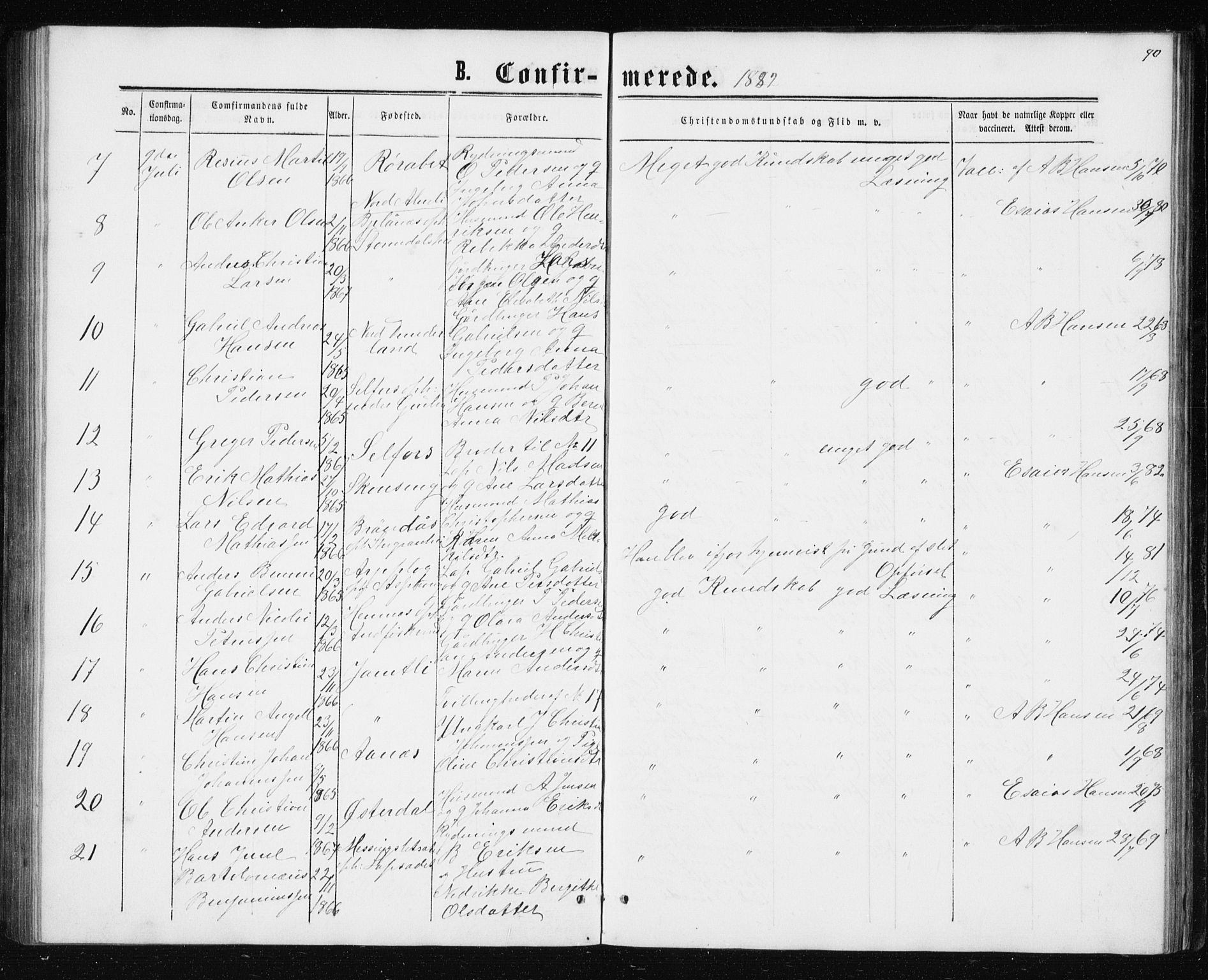 Ministerialprotokoller, klokkerbøker og fødselsregistre - Nordland, SAT/A-1459/827/L0416: Parish register (copy) no. 827C05, 1865-1886, p. 90