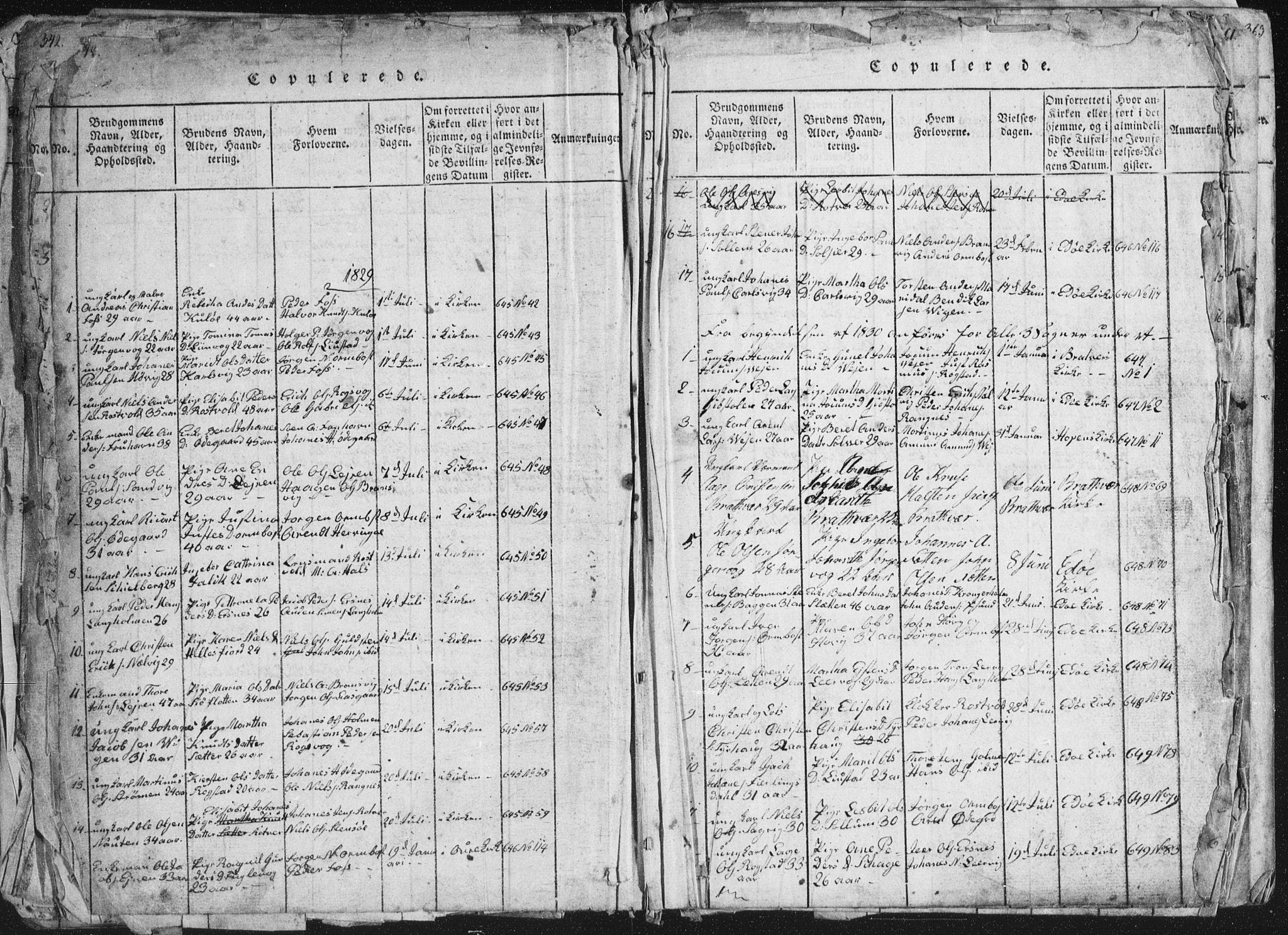 Ministerialprotokoller, klokkerbøker og fødselsregistre - Møre og Romsdal, SAT/A-1454/581/L0942: Parish register (copy) no. 581C00, 1820-1836, p. 348-349
