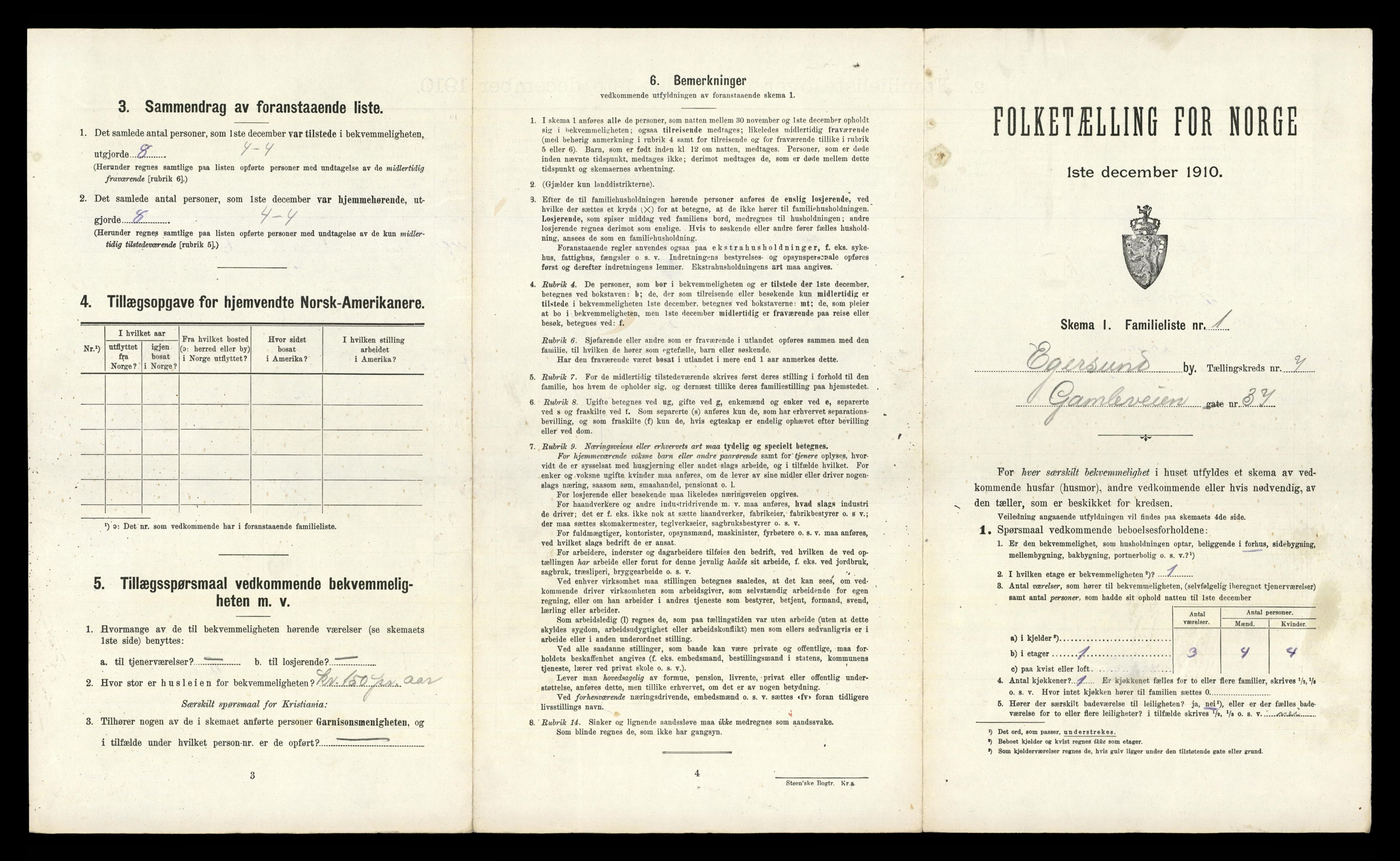 RA, 1910 census for Egersund, 1910, p. 1925