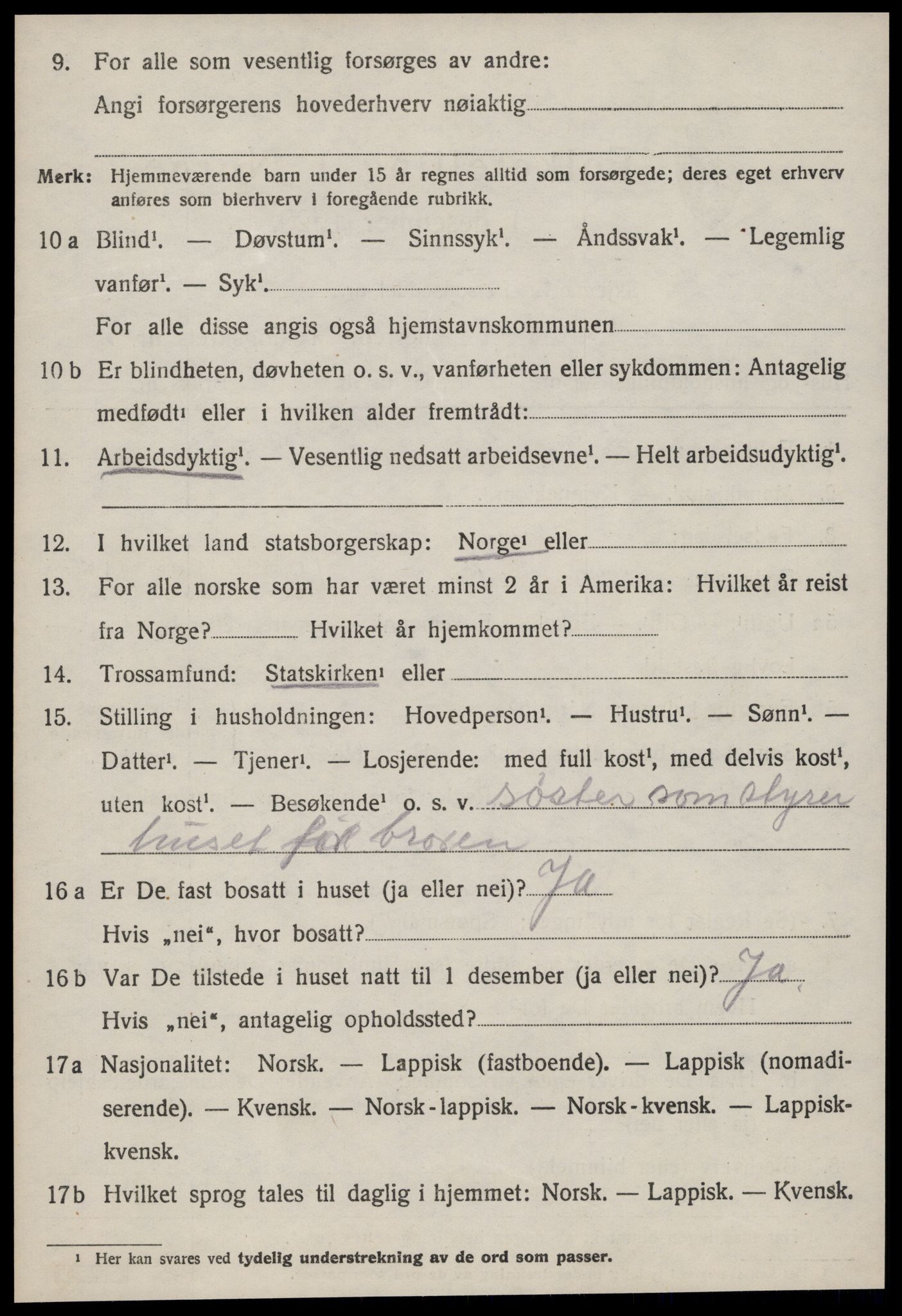 SAT, 1920 census for Stadsbygd, 1920, p. 767