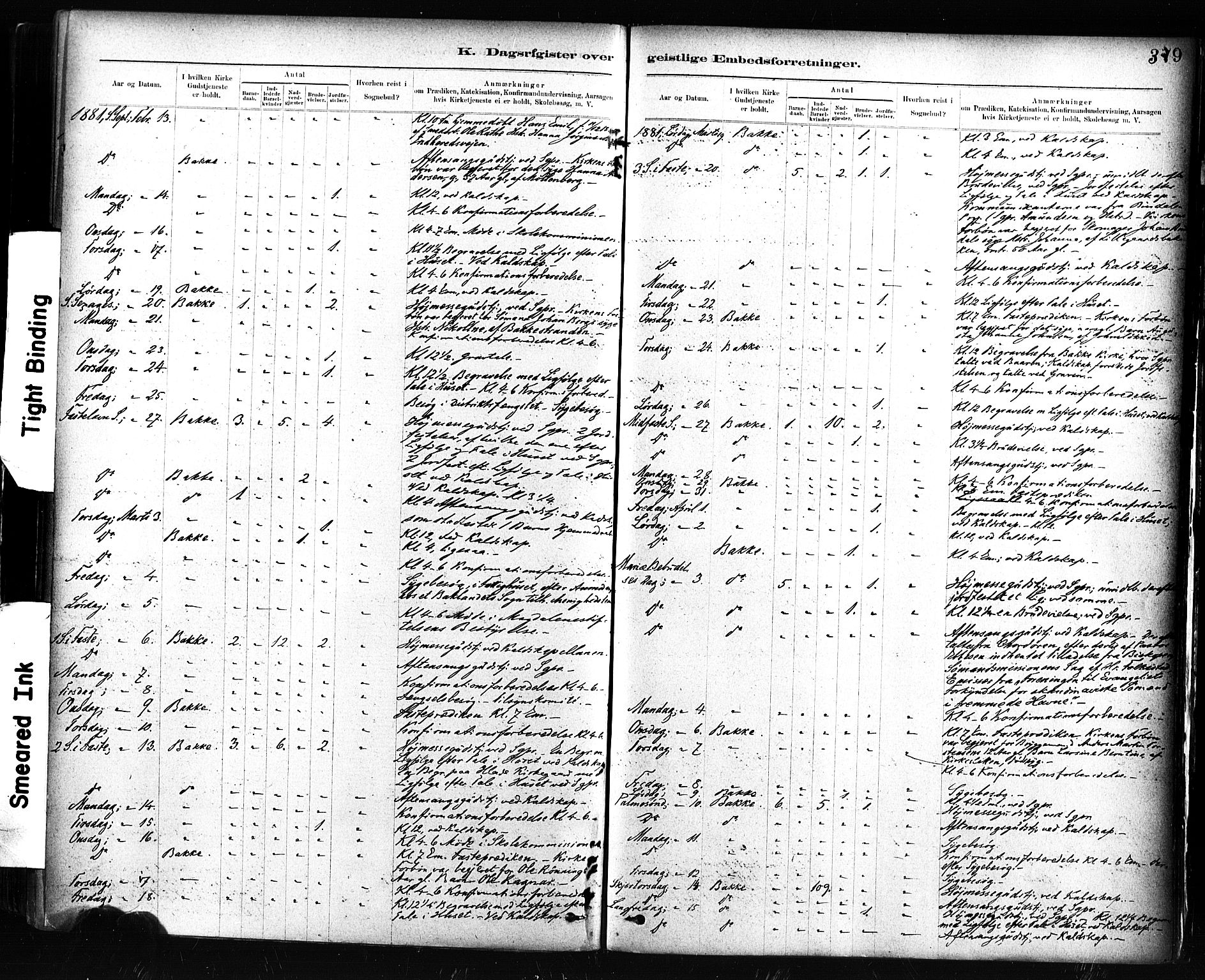 Ministerialprotokoller, klokkerbøker og fødselsregistre - Sør-Trøndelag, AV/SAT-A-1456/604/L0189: Parish register (official) no. 604A10, 1878-1892, p. 379