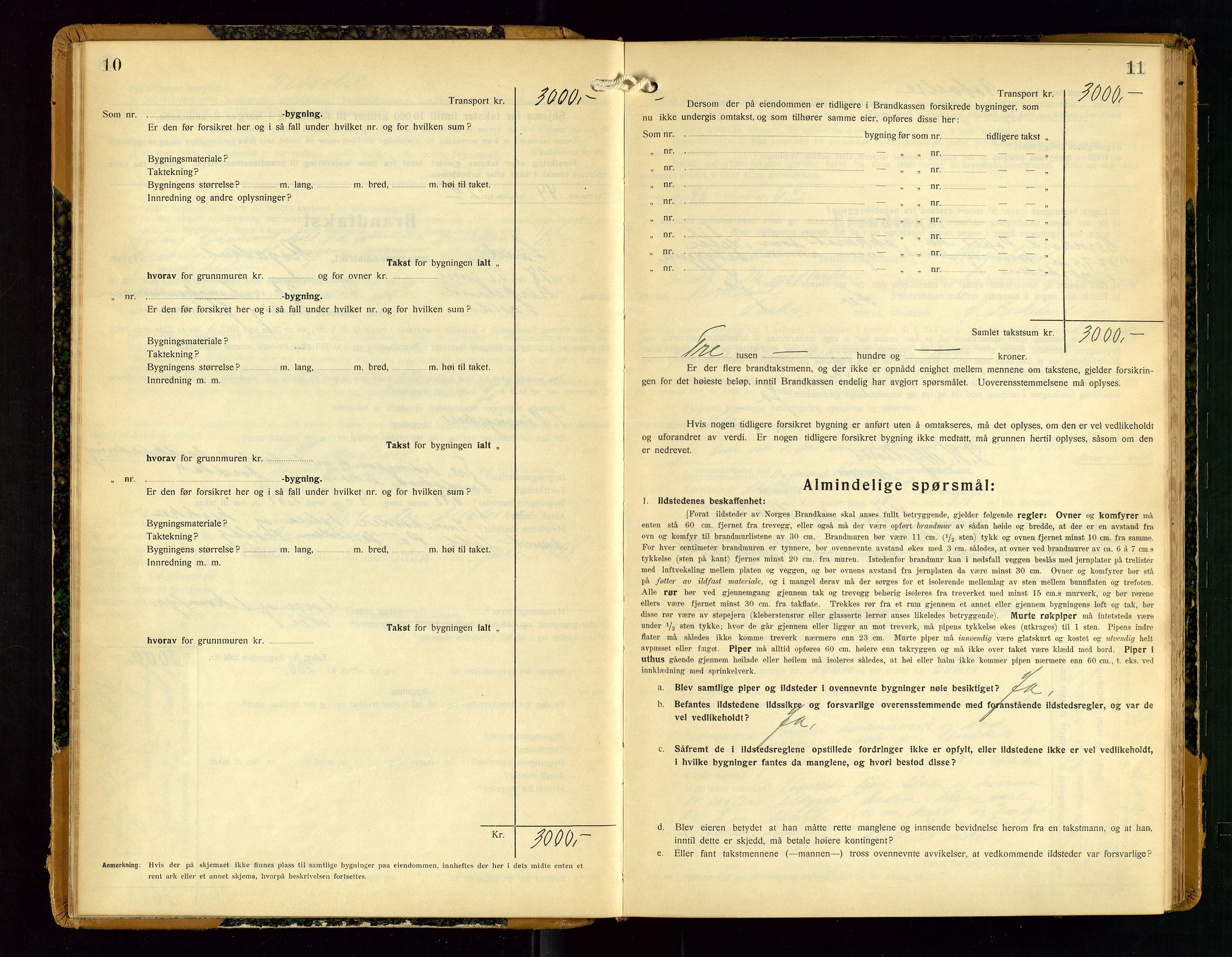 Sauda lensmannskontor, AV/SAST-A-100177/Gob/L0003: Branntakstprotokoll - skjematakst, 1928-1936, p. 10-11