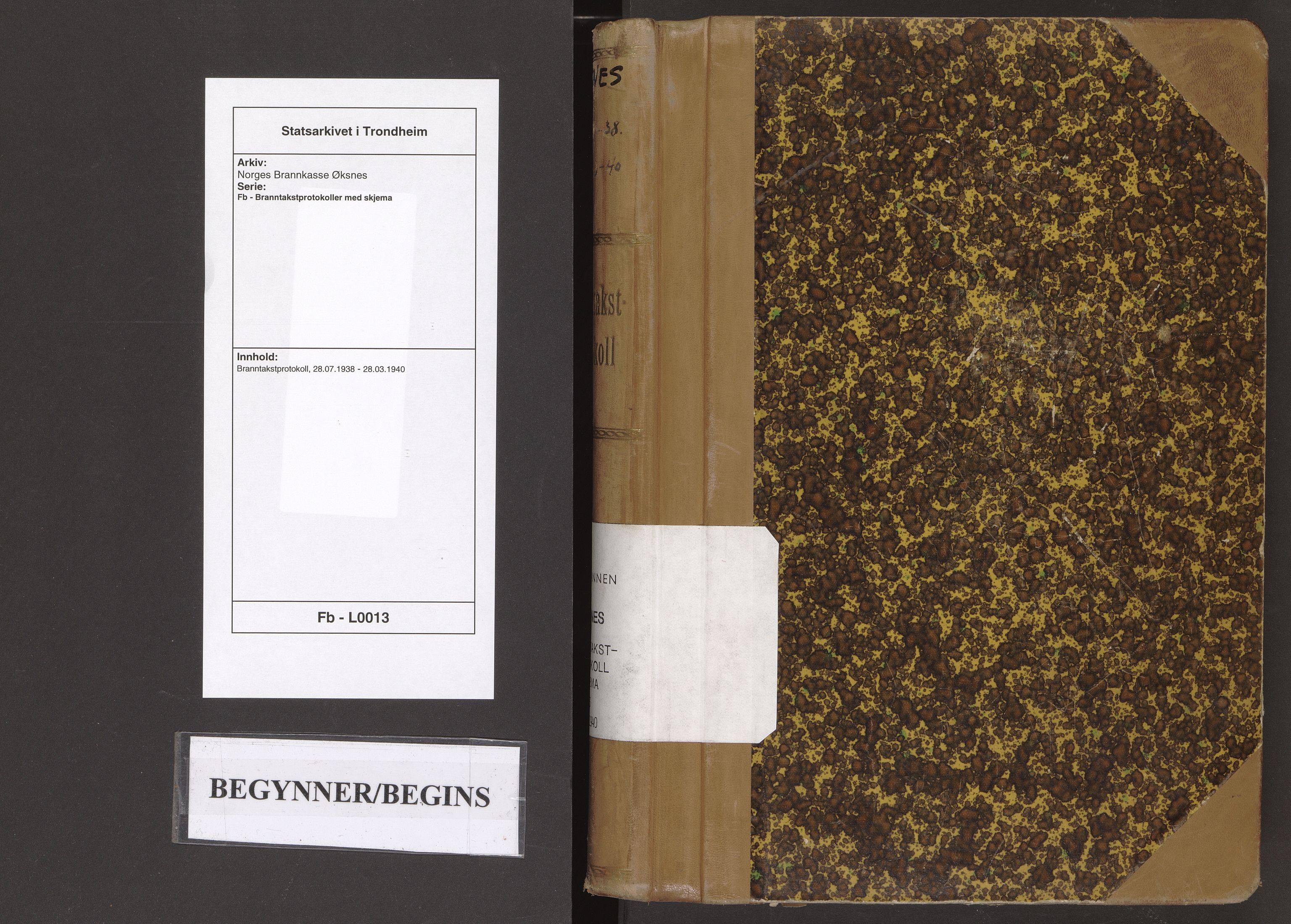 Norges Brannkasse Øksnes, AV/SAT-A-5589/Fb/L0013: Branntakstprotokoll, 1938-1940