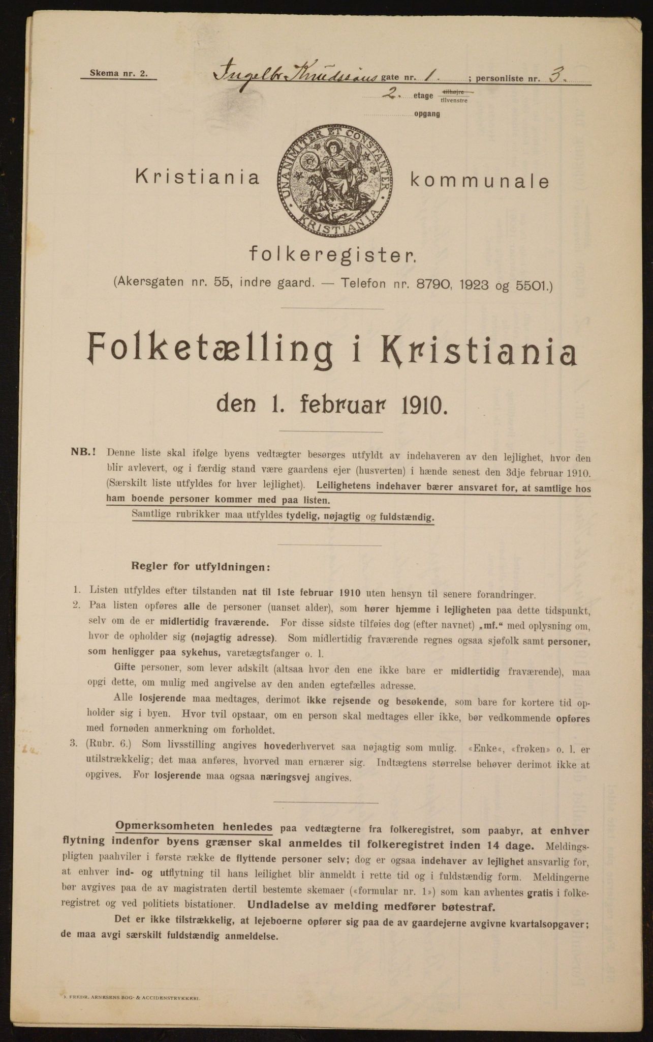 OBA, Municipal Census 1910 for Kristiania, 1910, p. 42861