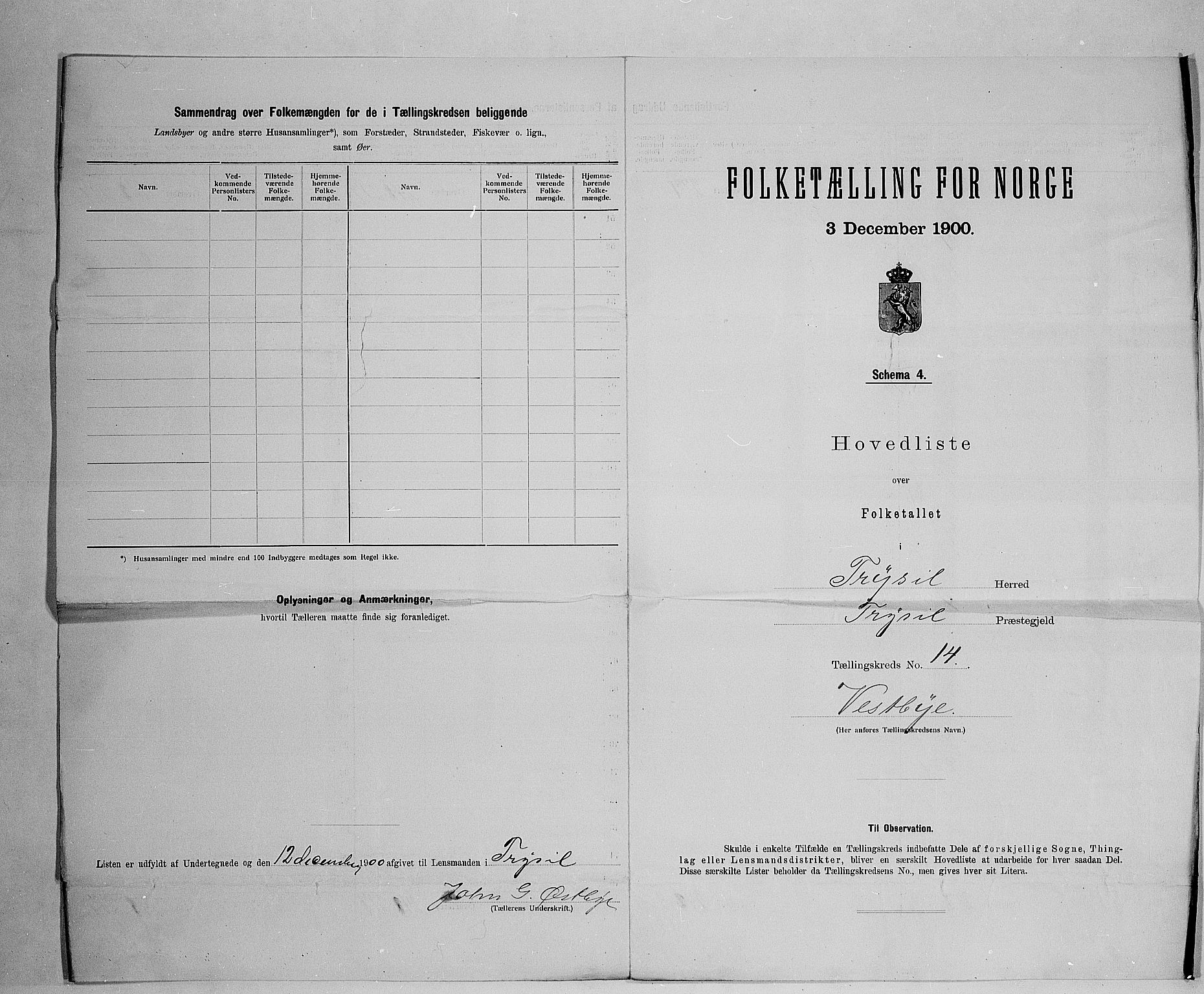 SAH, 1900 census for Trysil, 1900, p. 53