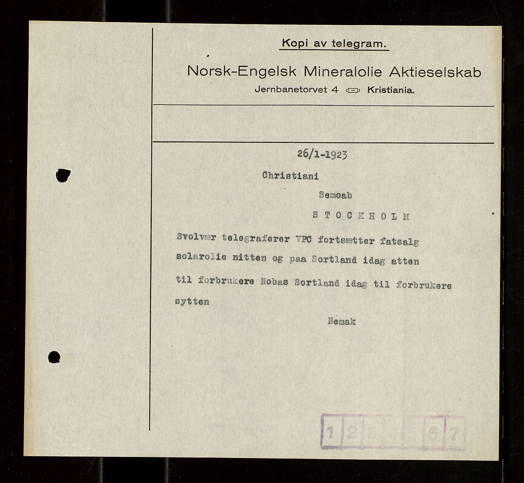 Pa 1521 - A/S Norske Shell, AV/SAST-A-101915/E/Ea/Eaa/L0021: Sjefskorrespondanse, 1918, p. 94