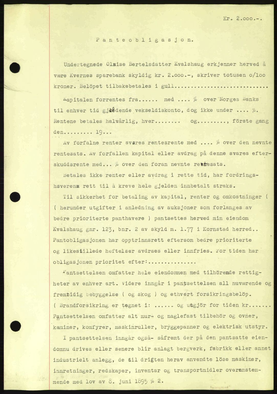 Nordmøre sorenskriveri, AV/SAT-A-4132/1/2/2Ca: Mortgage book no. B87, 1940-1941, Diary no: : 637/1941