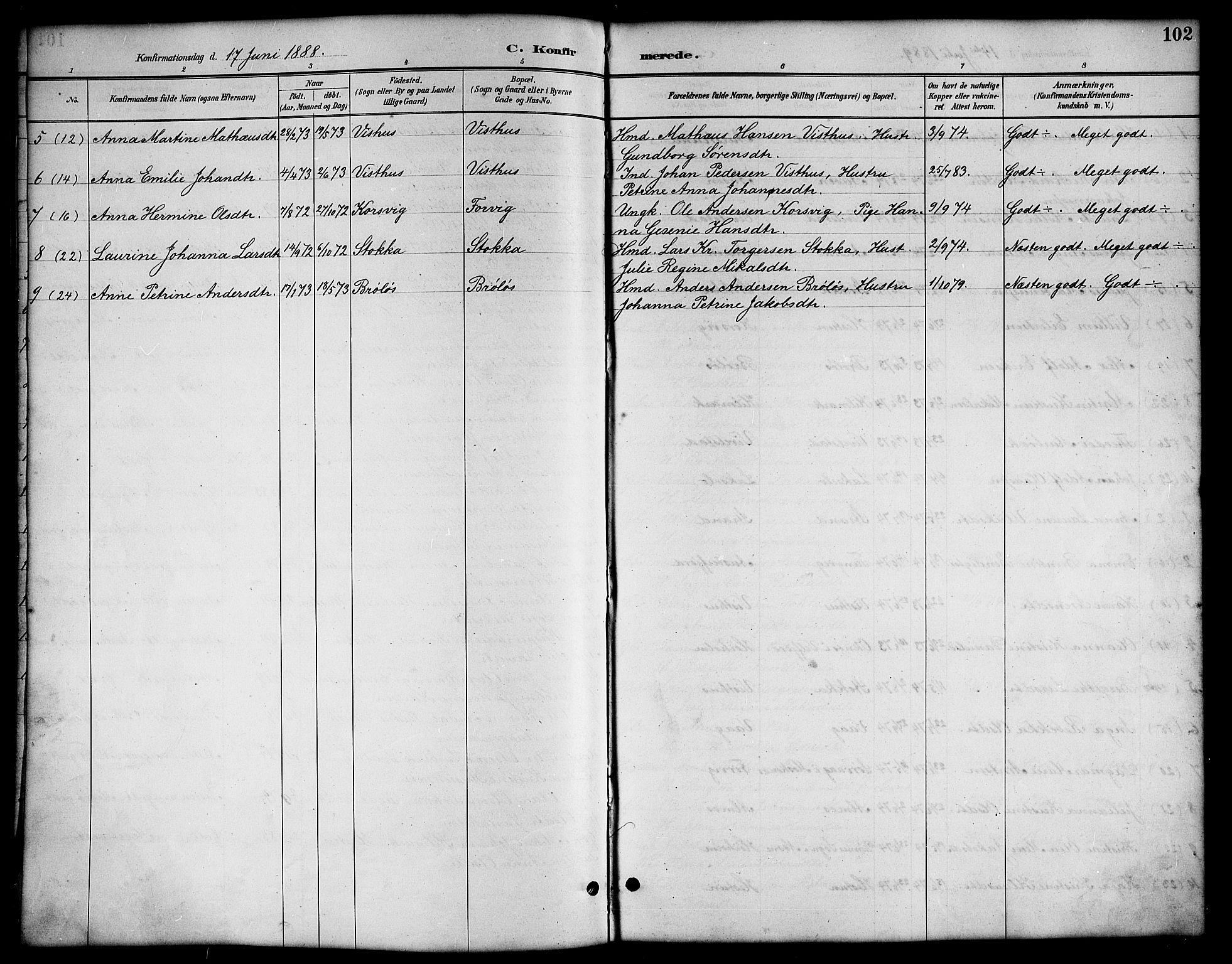 Ministerialprotokoller, klokkerbøker og fødselsregistre - Nordland, AV/SAT-A-1459/819/L0277: Parish register (copy) no. 819C03, 1888-1917, p. 102