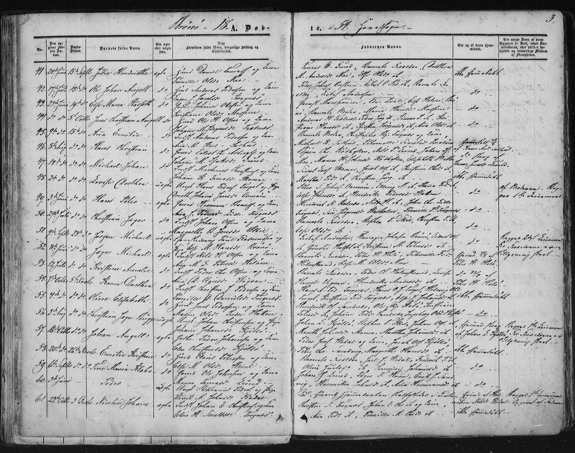Ministerialprotokoller, klokkerbøker og fødselsregistre - Nordland, SAT/A-1459/813/L0198: Parish register (official) no. 813A08, 1834-1874, p. 3