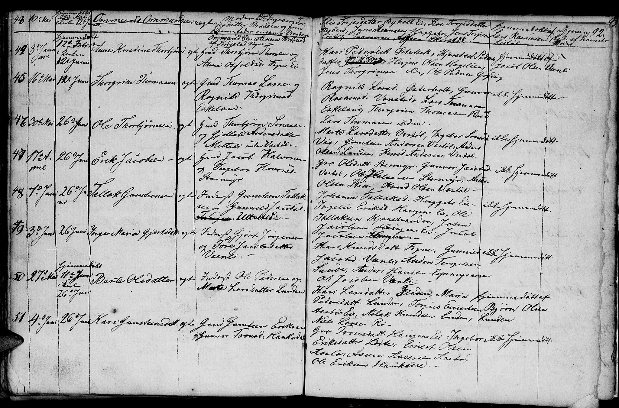 Gjerstad sokneprestkontor, AV/SAK-1111-0014/F/Fb/Fba/L0004: Parish register (copy) no. B 4, 1845-1853, p. 92