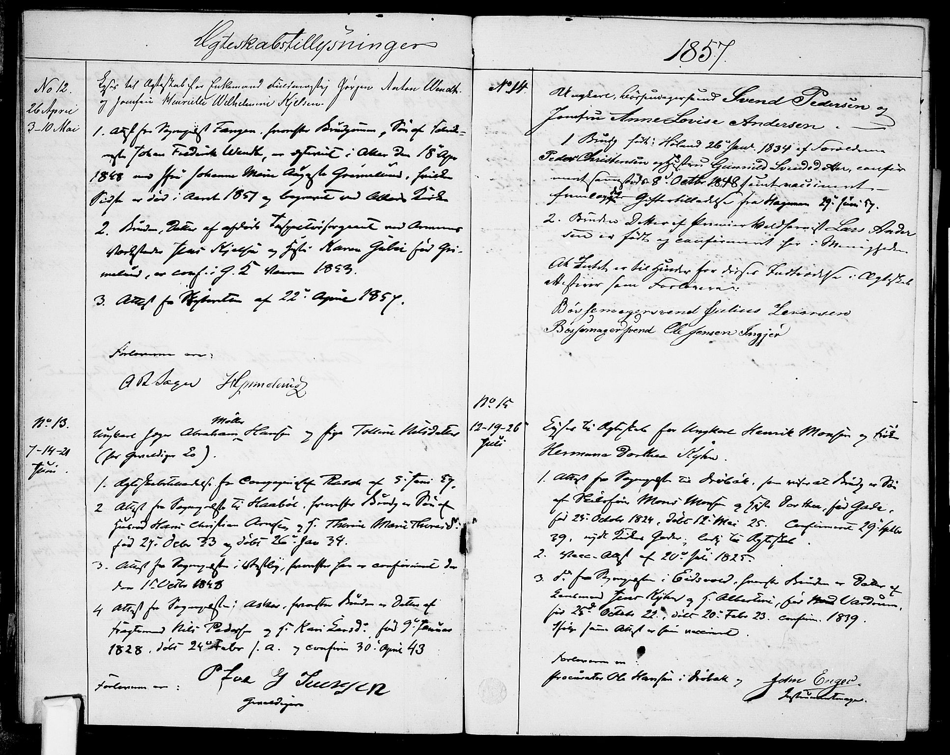 Garnisonsmenigheten Kirkebøker, AV/SAO-A-10846/H/Ha/L0006: Banns register no. I 6, 1856-1872