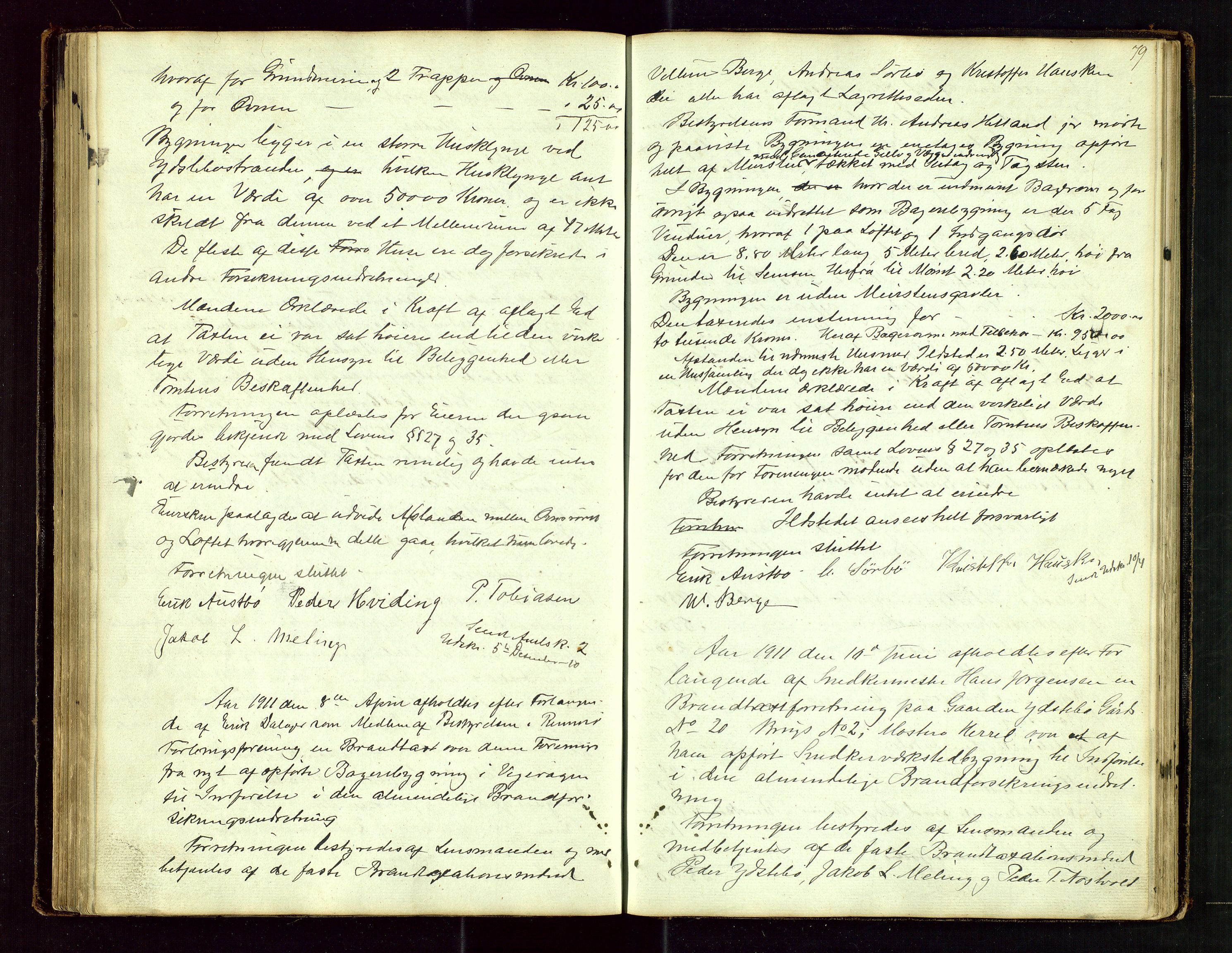 Rennesøy lensmannskontor, SAST/A-100165/Goa/L0001: "Brandtaxations-Protocol for Rennesøe Thinglag", 1846-1923, p. 78b-79a