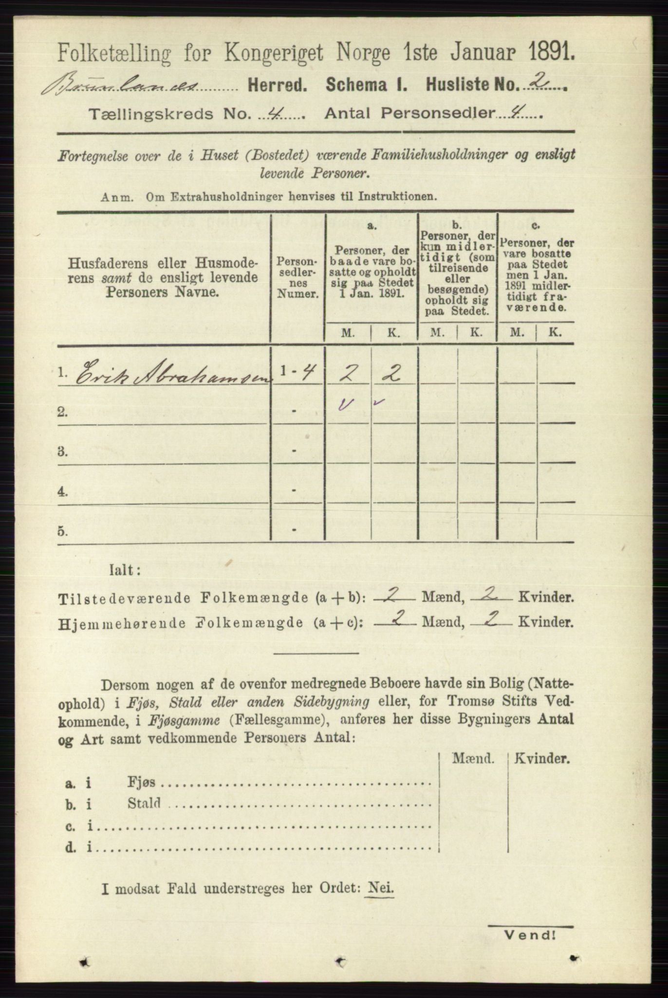 RA, 1891 census for 0726 Brunlanes, 1891, p. 1791