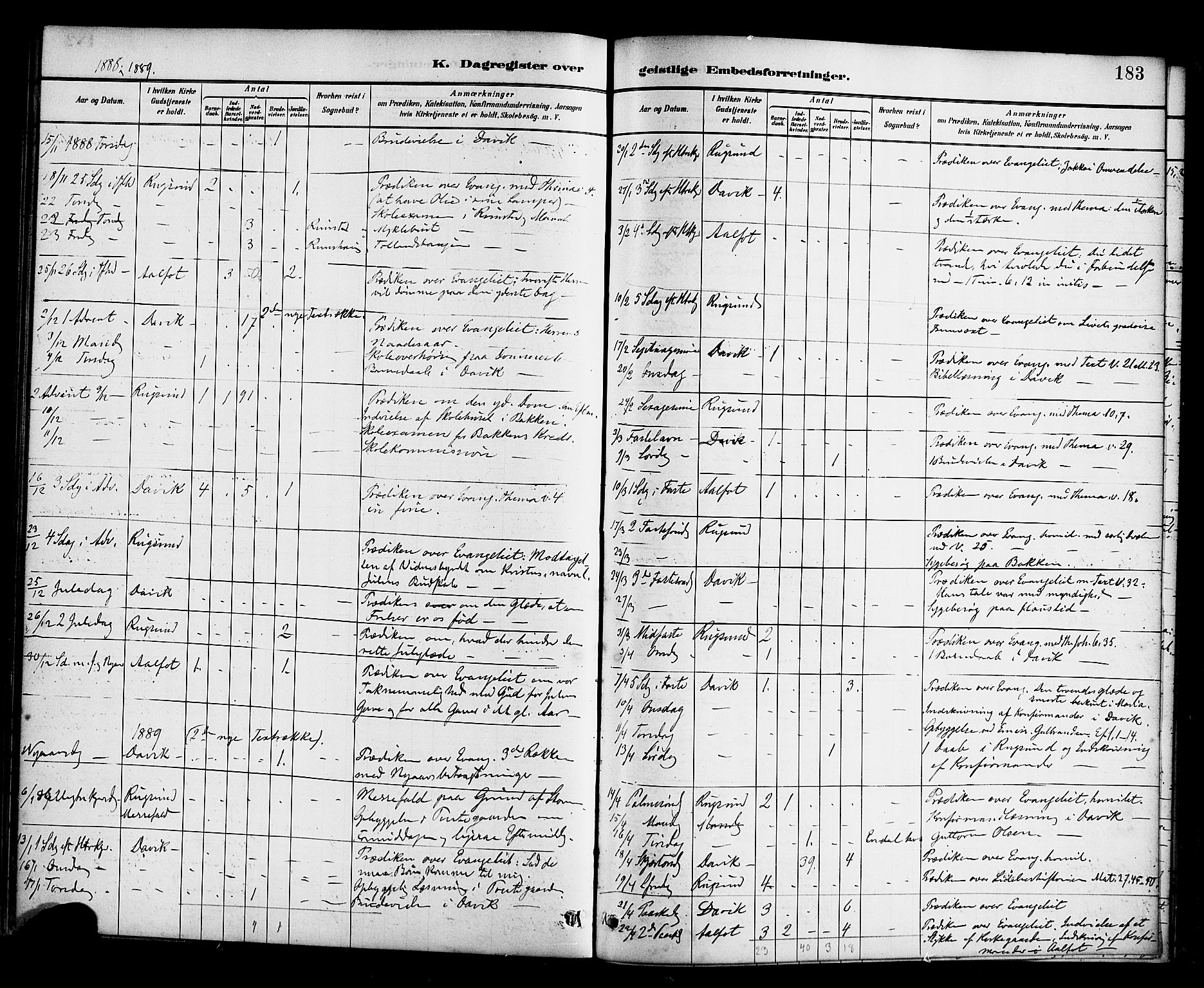 Davik sokneprestembete, AV/SAB-A-79701/H/Haa/Haab/L0001: Parish register (official) no. B 1, 1882-1900, p. 183