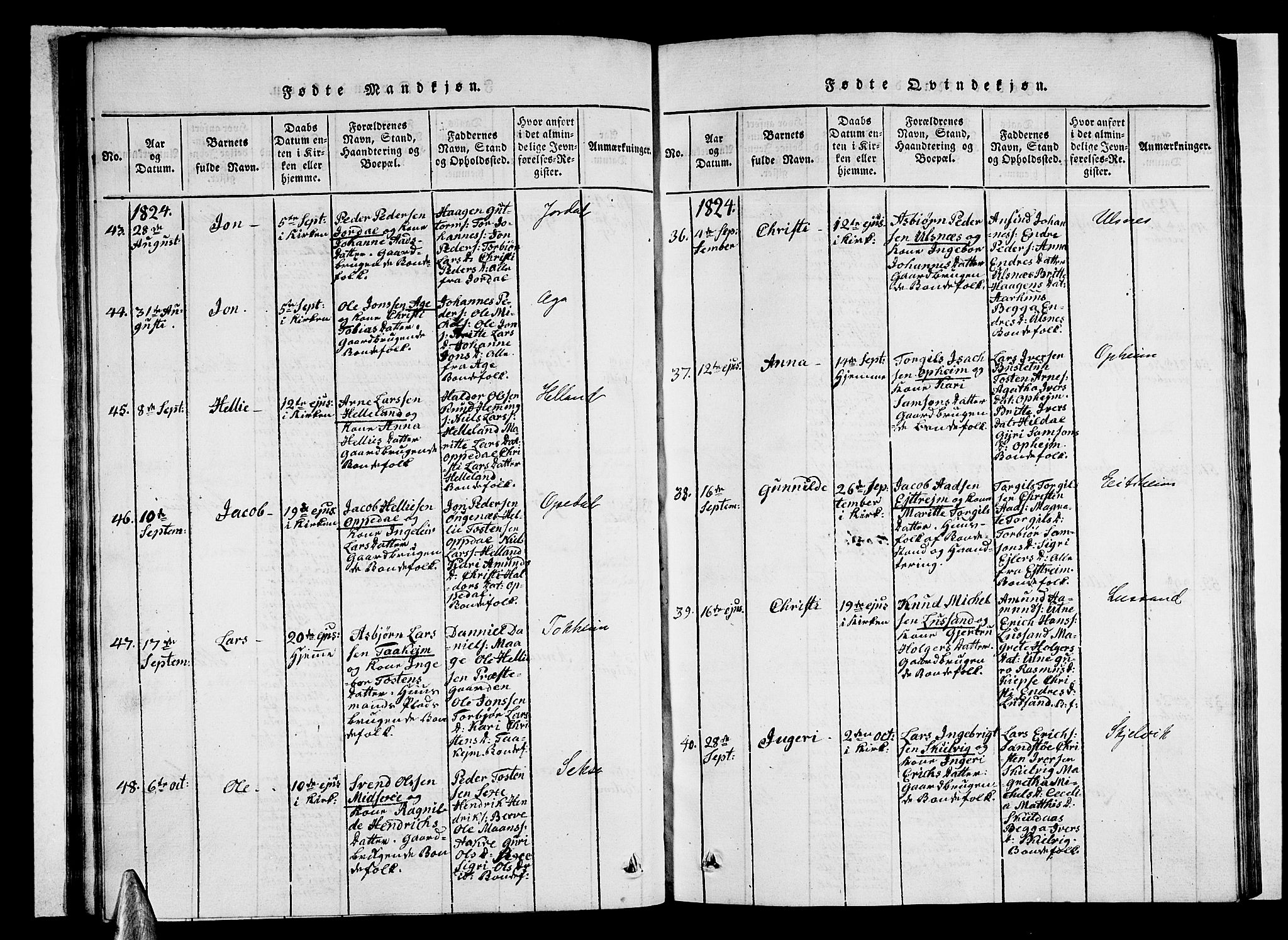 Ullensvang sokneprestembete, AV/SAB-A-78701/H/Haa: Parish register (official) no. A 9, 1819-1826