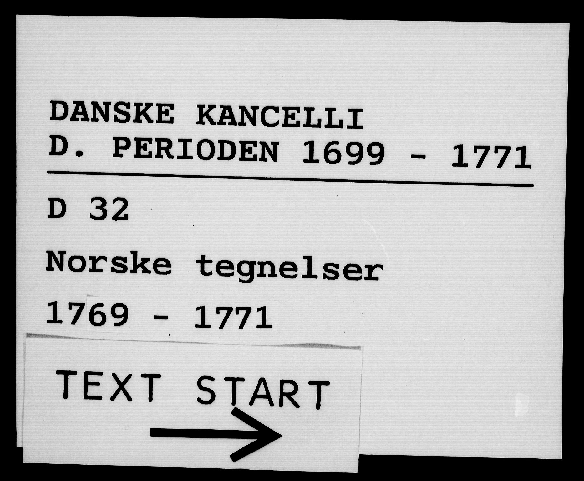 Danske Kanselli 1572-1799, RA/EA-3023/F/Fc/Fca/Fcab/L0039: Norske tegnelser, 1769-1771