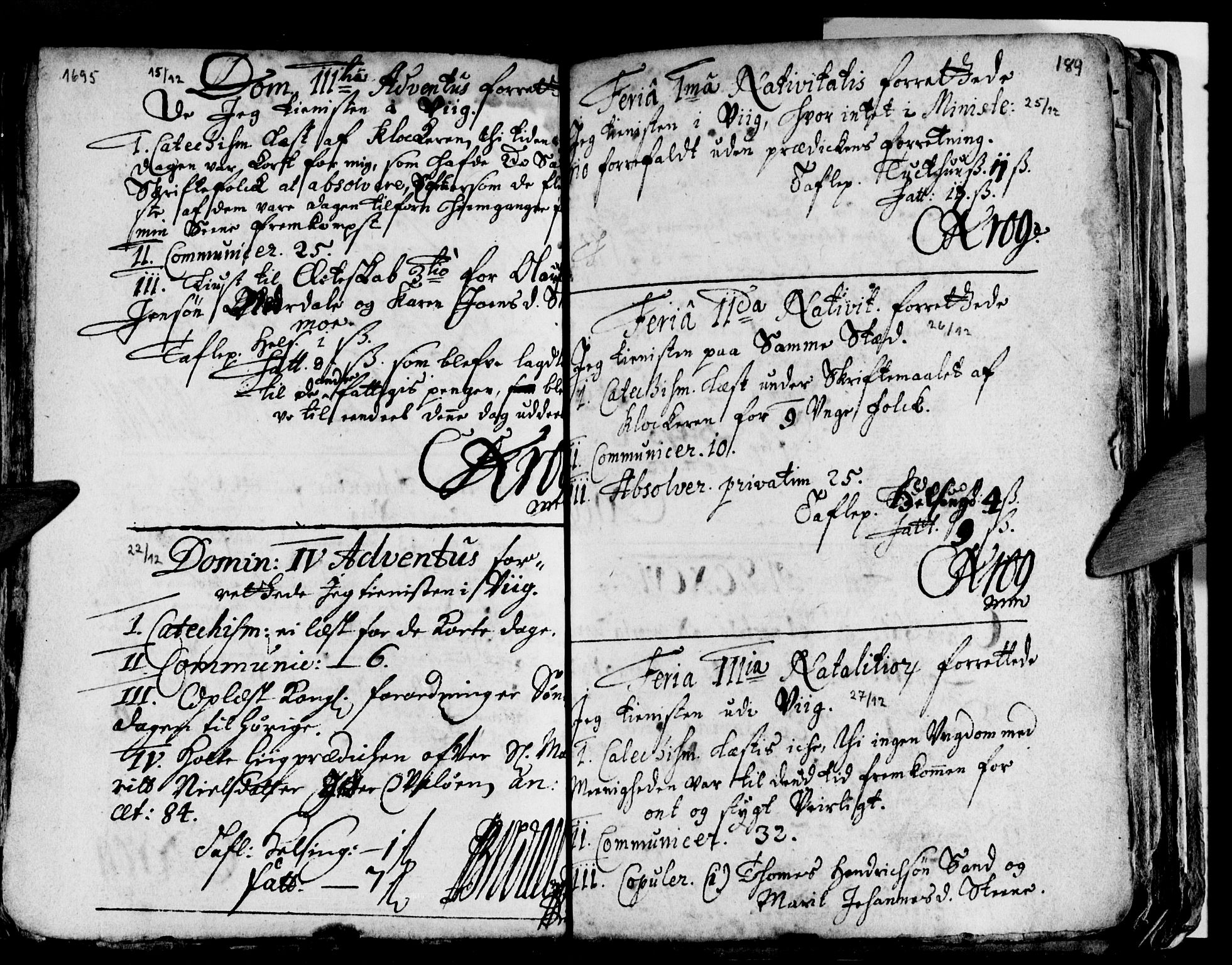 Ministerialprotokoller, klokkerbøker og fødselsregistre - Nordland, AV/SAT-A-1459/812/L0172: Parish register (official) no. 812A01, 1677-1718, p. 189