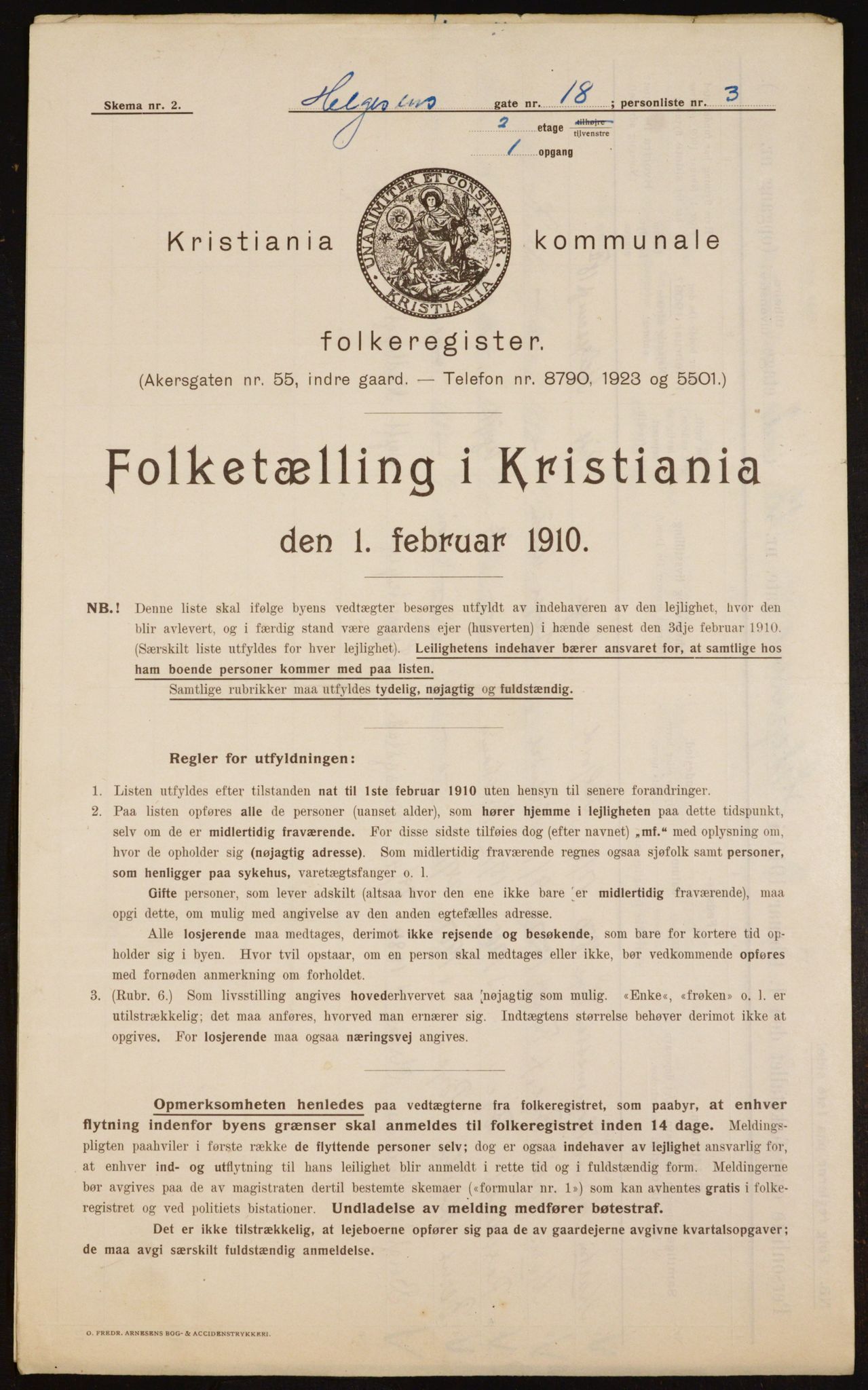 OBA, Municipal Census 1910 for Kristiania, 1910, p. 36633