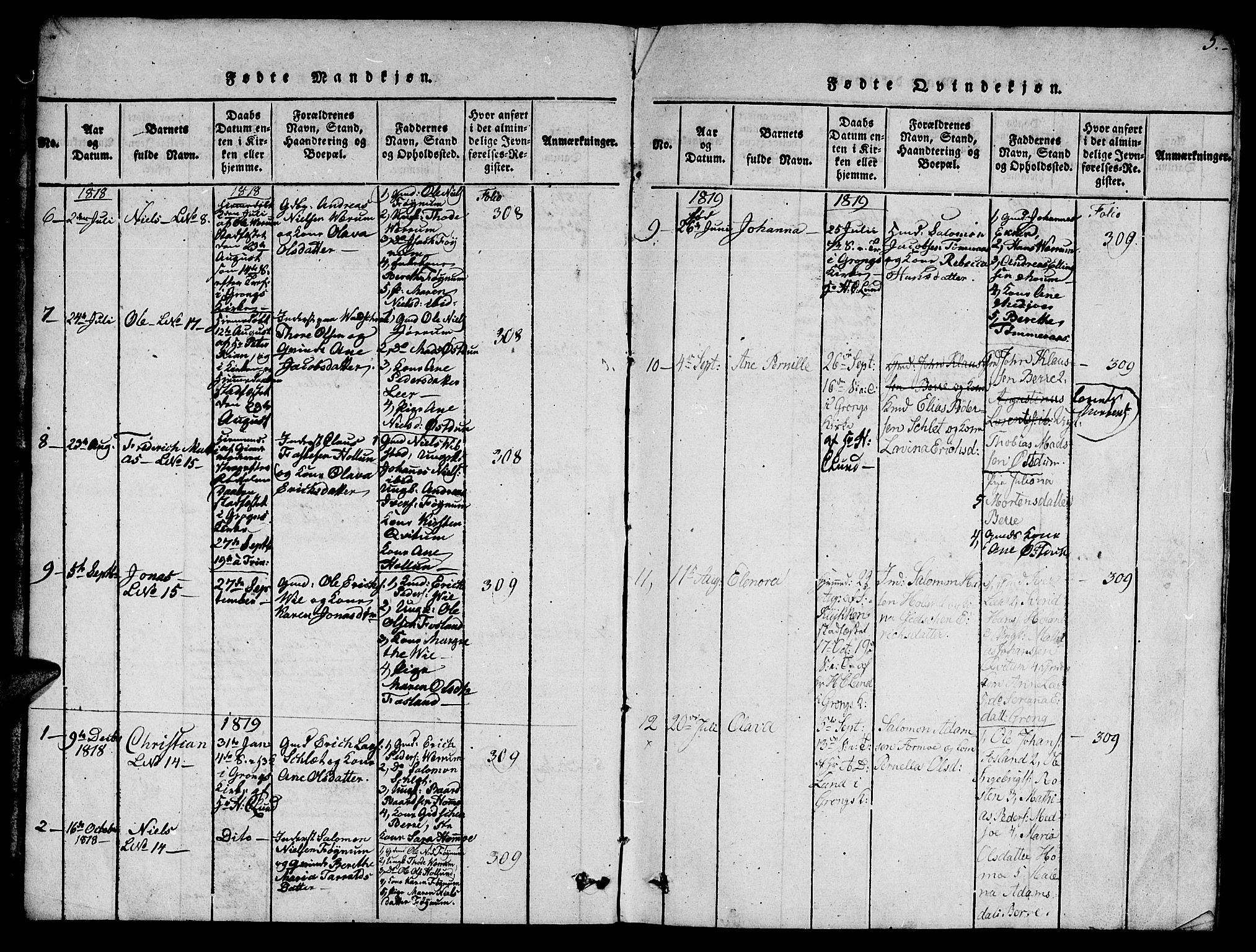 Ministerialprotokoller, klokkerbøker og fødselsregistre - Nord-Trøndelag, SAT/A-1458/758/L0521: Parish register (copy) no. 758C01, 1816-1825, p. 5