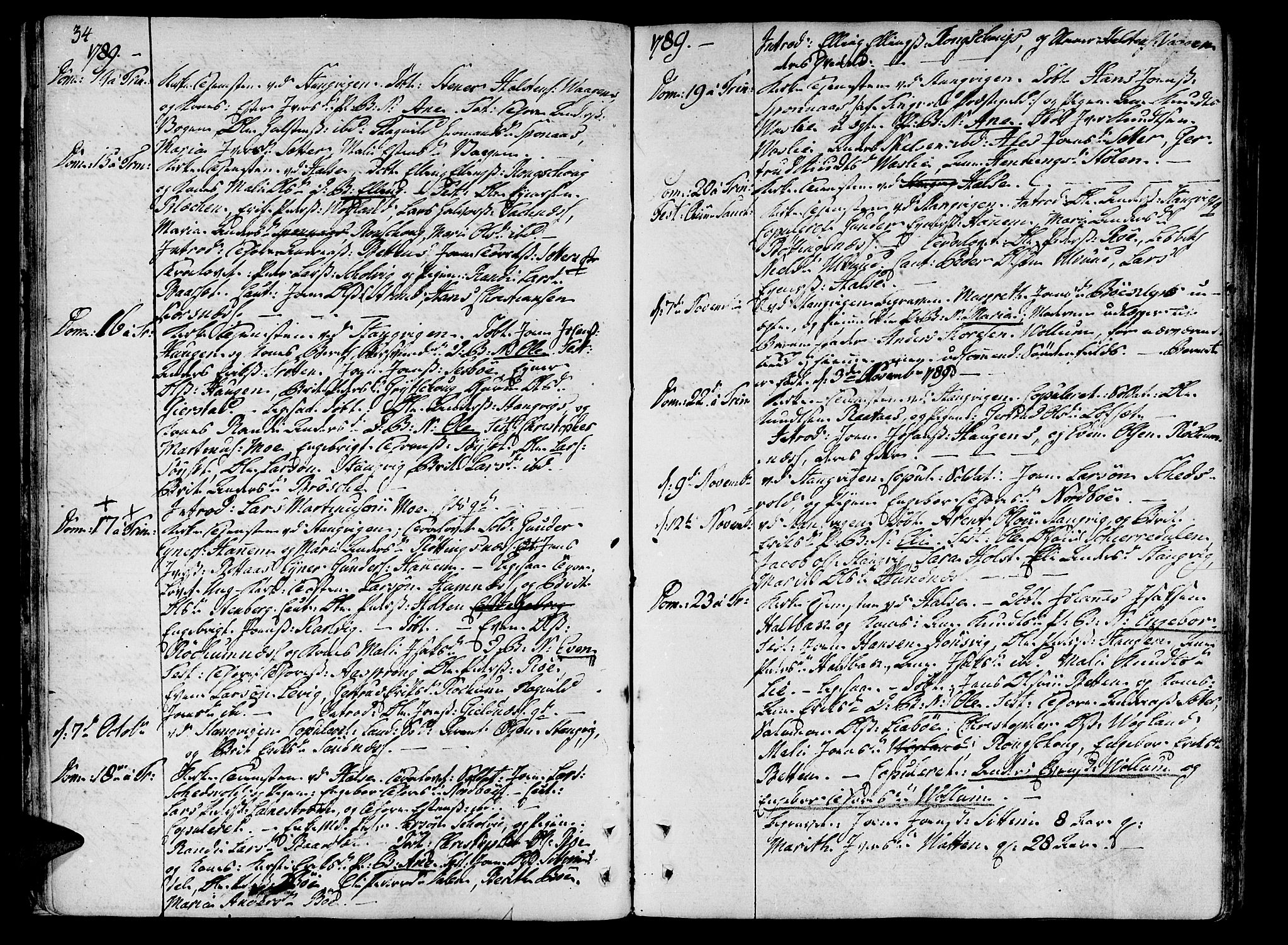 Ministerialprotokoller, klokkerbøker og fødselsregistre - Møre og Romsdal, AV/SAT-A-1454/592/L1022: Parish register (official) no. 592A01, 1784-1819, p. 34