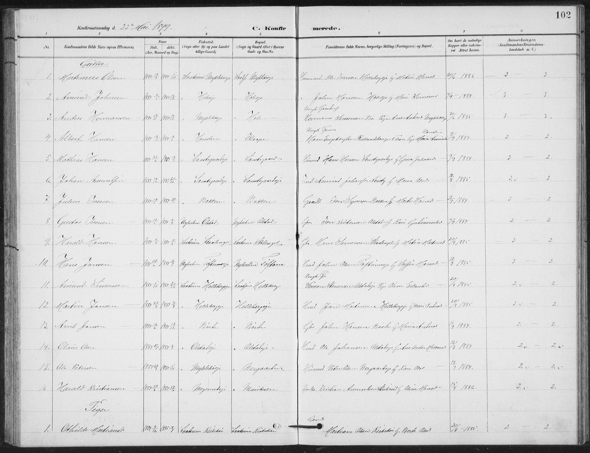 Vestre Gausdal prestekontor, AV/SAH-PREST-094/H/Ha/Hab/L0004: Parish register (copy) no. 4, 1898-1939, p. 102