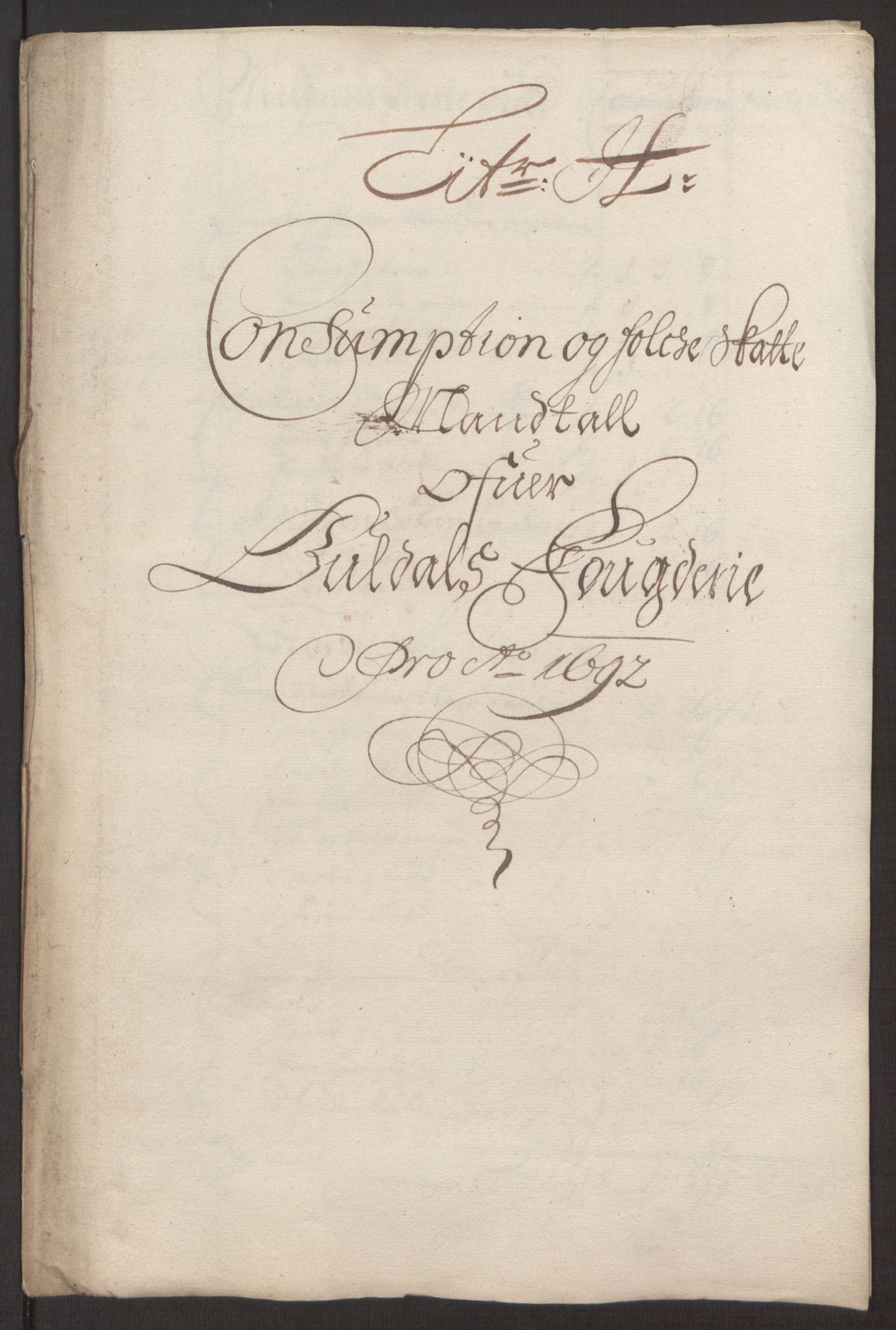 Rentekammeret inntil 1814, Reviderte regnskaper, Fogderegnskap, RA/EA-4092/R59/L3942: Fogderegnskap Gauldal, 1692, p. 126