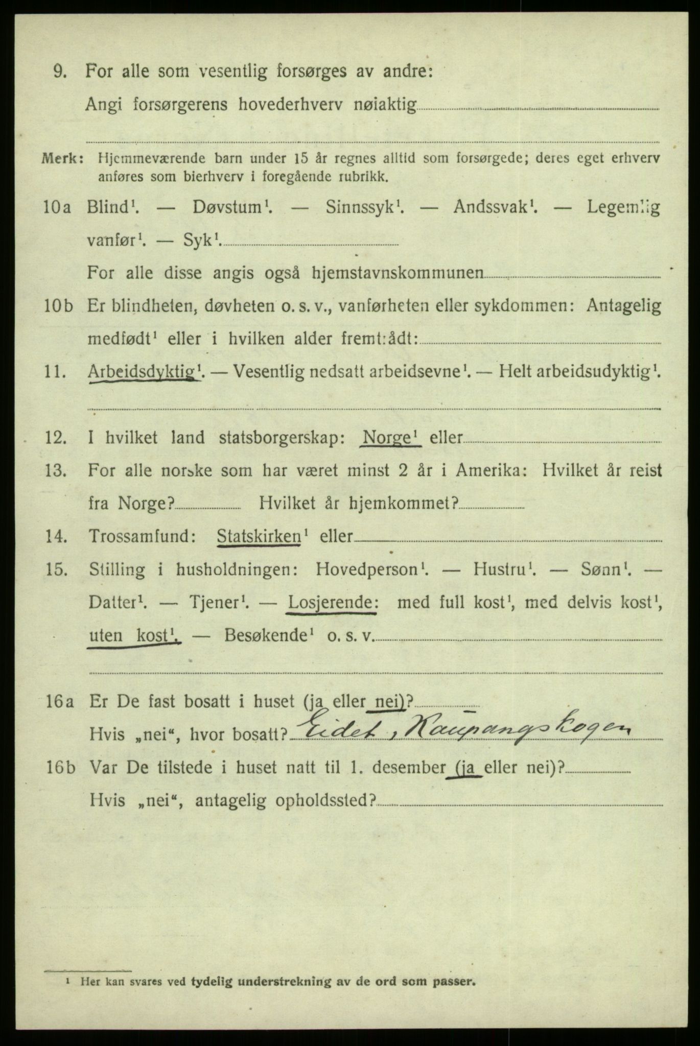 SAB, 1920 census for Sogndal, 1920, p. 3378