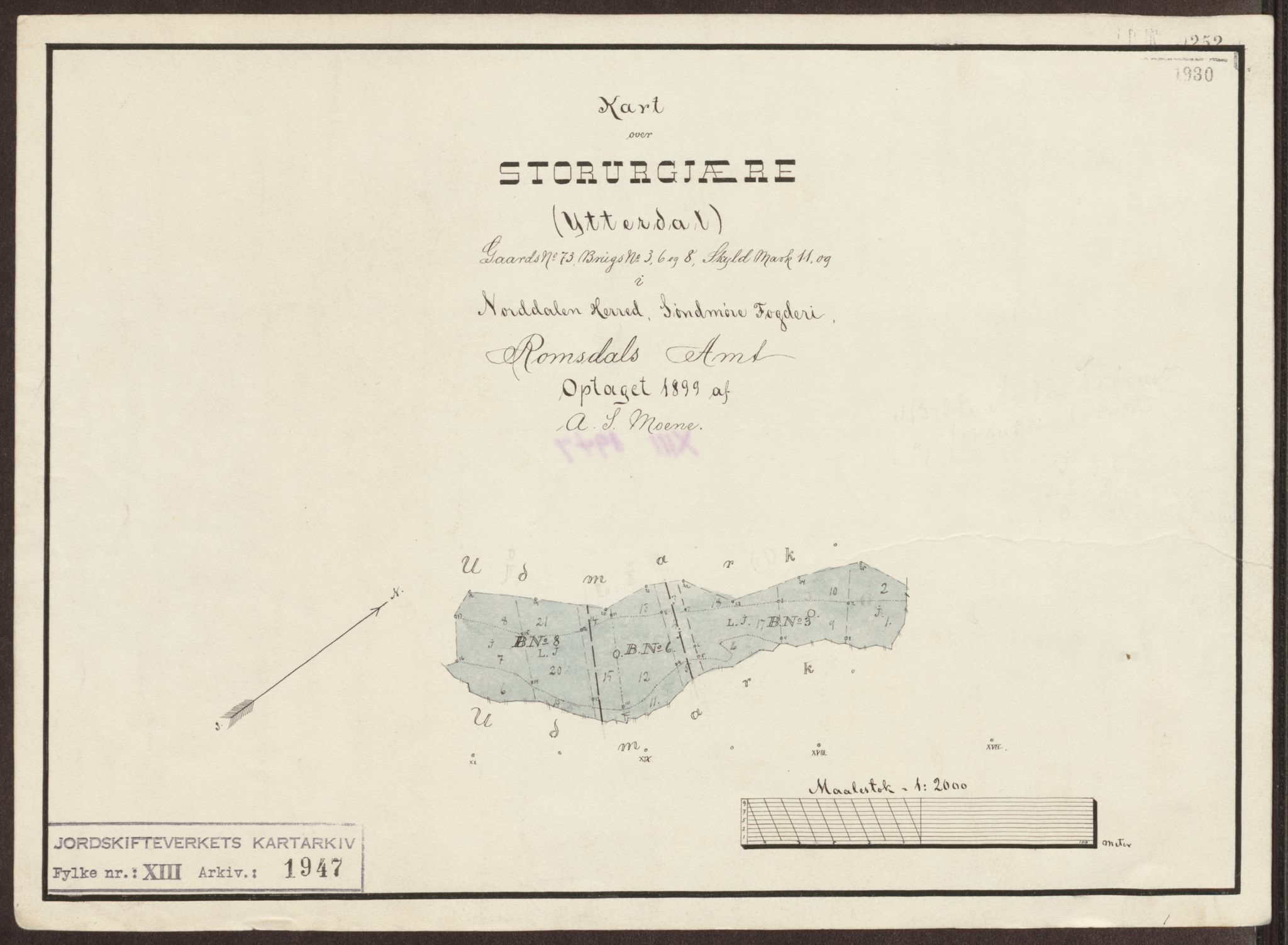 Jordskifteverkets kartarkiv, AV/RA-S-3929/T, 1859-1988, p. 2358