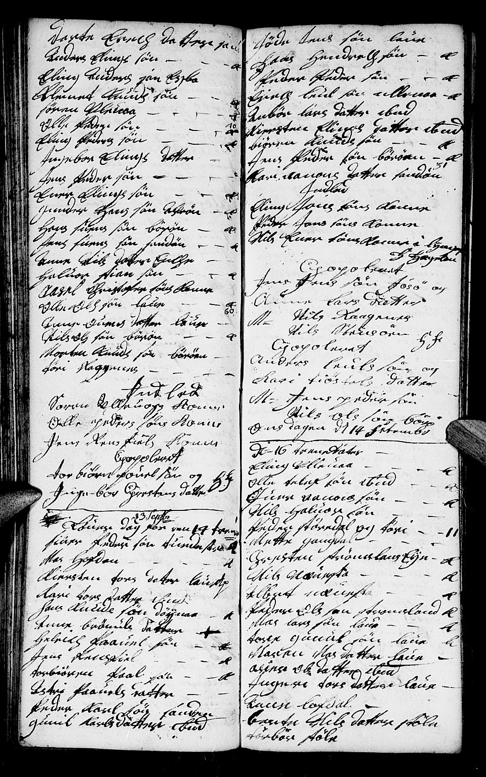 Dypvåg sokneprestkontor, AV/SAK-1111-0007/F/Fb/Fba/L0005: Parish register (copy) no. B 5, 1732-1746, p. 53