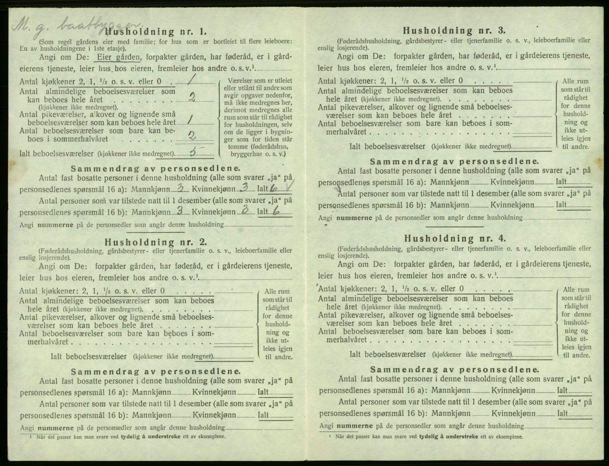 SAB, 1920 census for Jondal, 1920, p. 214