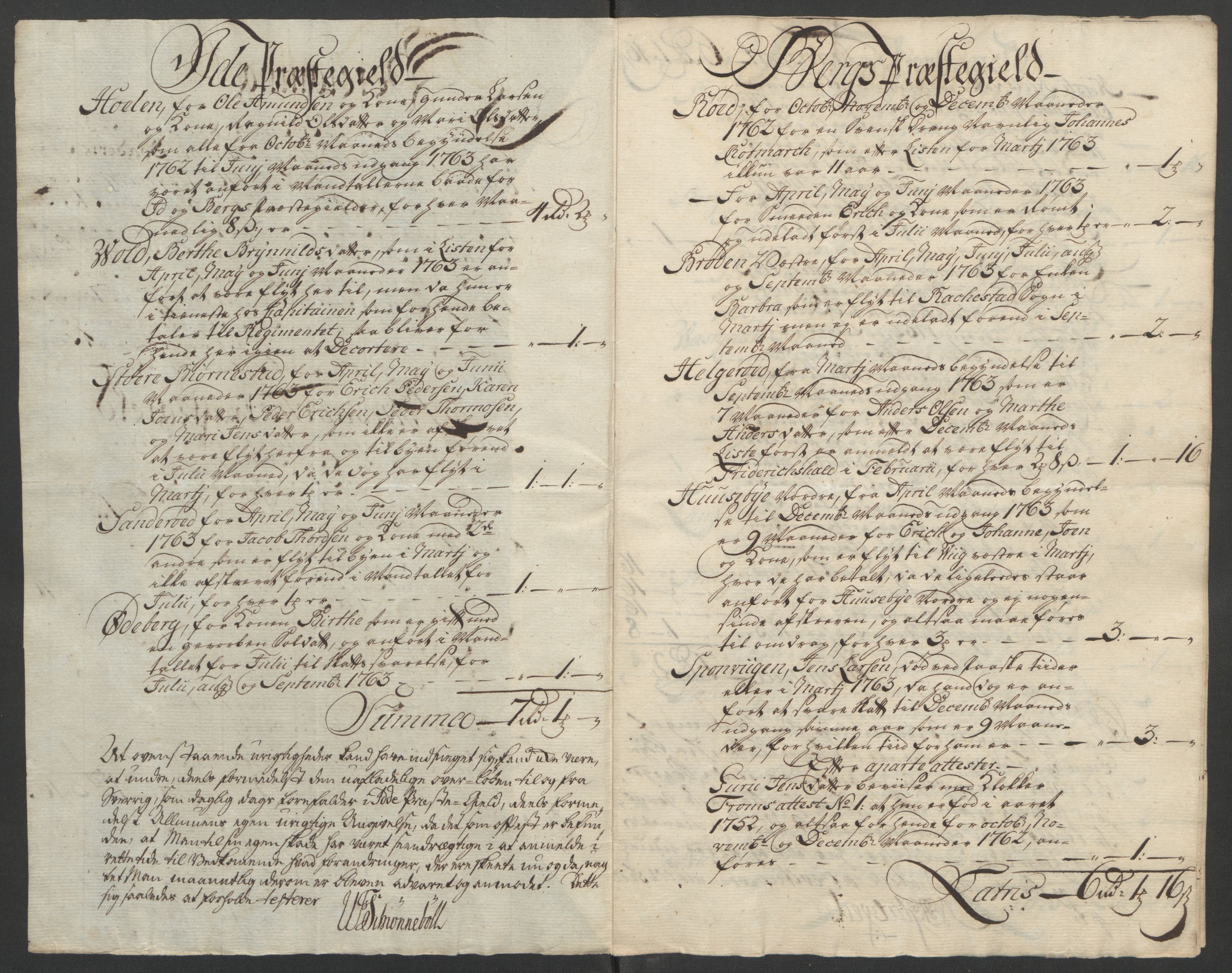 Rentekammeret inntil 1814, Reviderte regnskaper, Fogderegnskap, AV/RA-EA-4092/R01/L0097: Ekstraskatten Idd og Marker, 1756-1767, p. 221