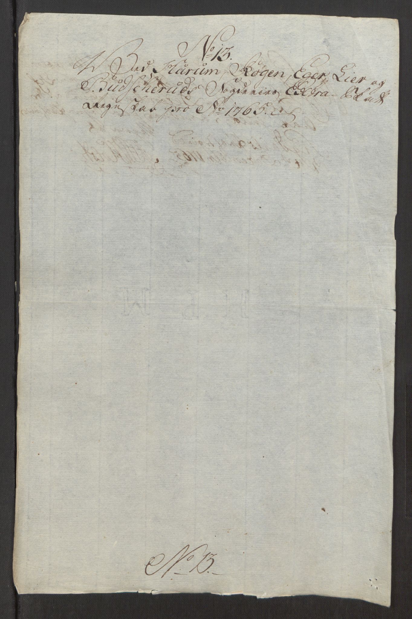 Rentekammeret inntil 1814, Reviderte regnskaper, Fogderegnskap, RA/EA-4092/R31/L1834: Ekstraskatten Hurum, Røyken, Eiker, Lier og Buskerud, 1765, p. 455