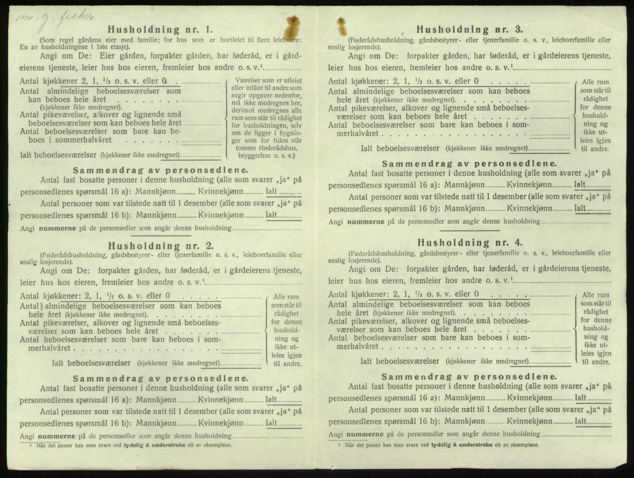 SAB, 1920 census for Gulen, 1920, p. 1098