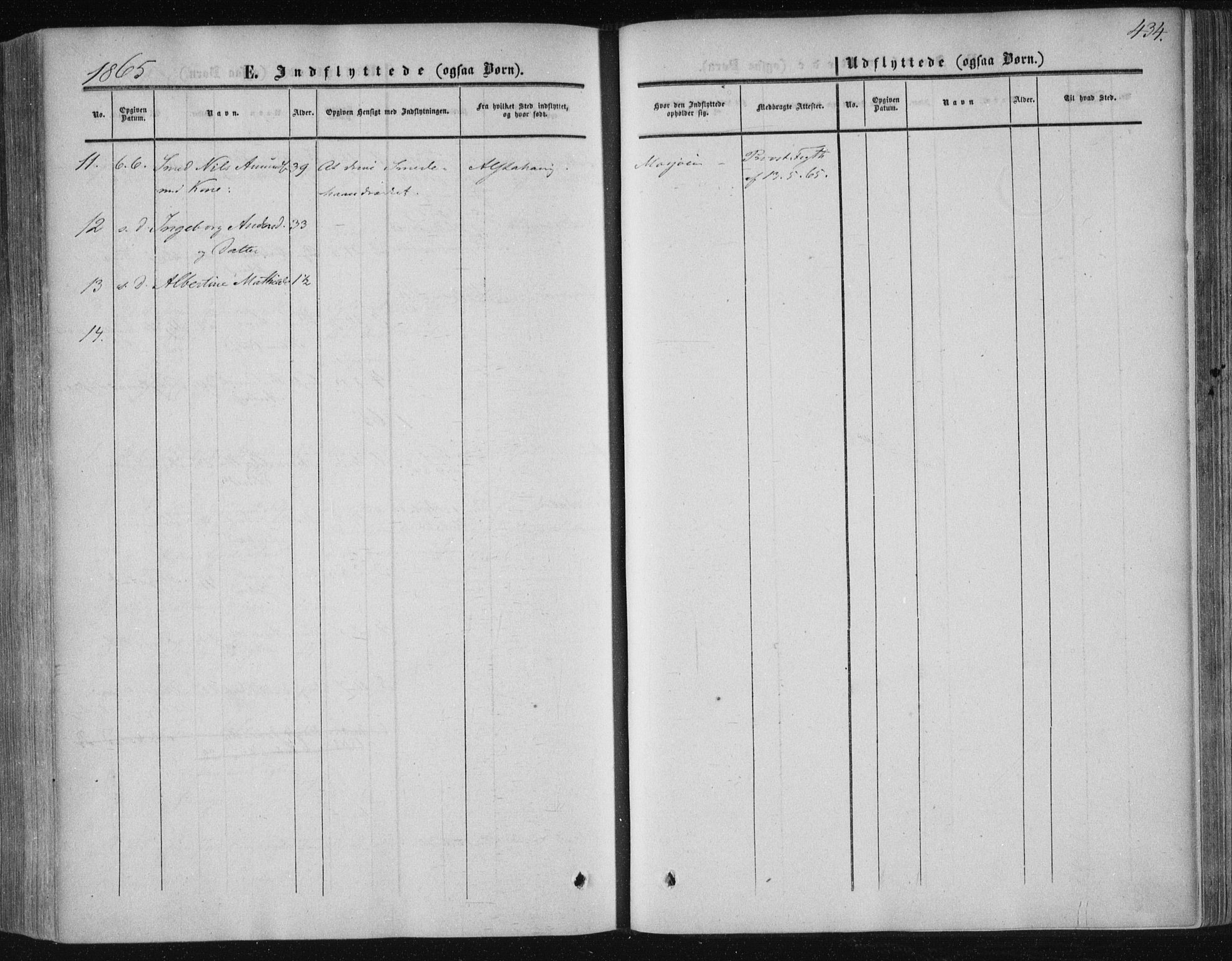Ministerialprotokoller, klokkerbøker og fødselsregistre - Nordland, SAT/A-1459/820/L0293: Parish register (official) no. 820A14, 1855-1865, p. 434