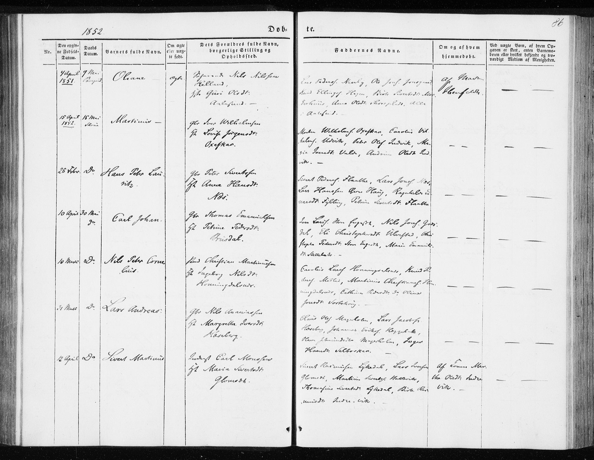 Ministerialprotokoller, klokkerbøker og fødselsregistre - Møre og Romsdal, AV/SAT-A-1454/528/L0415: Curate's parish register no. 528B03, 1843-1852, p. 86