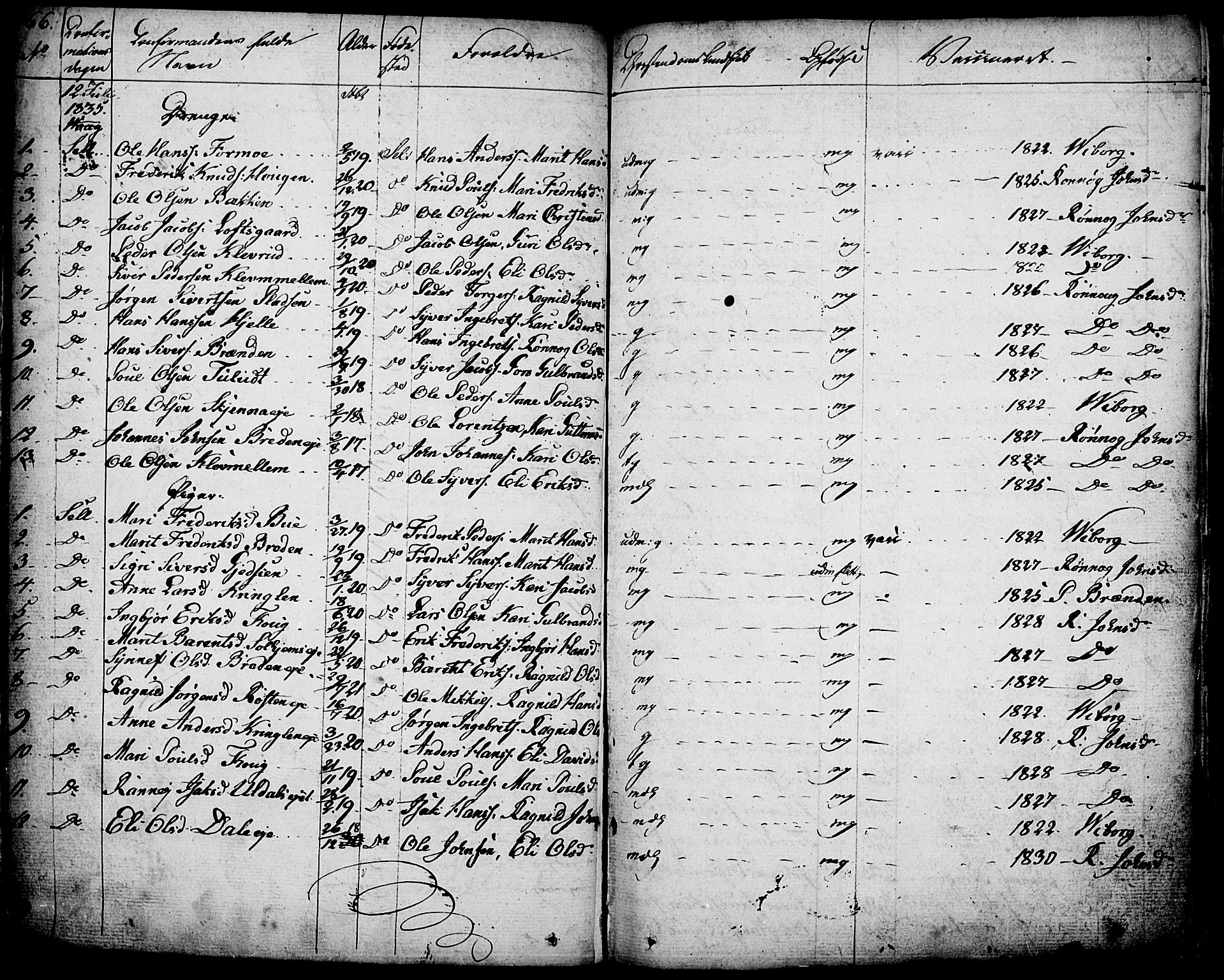 Vågå prestekontor, SAH/PREST-076/H/Ha/Haa/L0004: Parish register (official) no. 4 /1, 1827-1842, p. 166