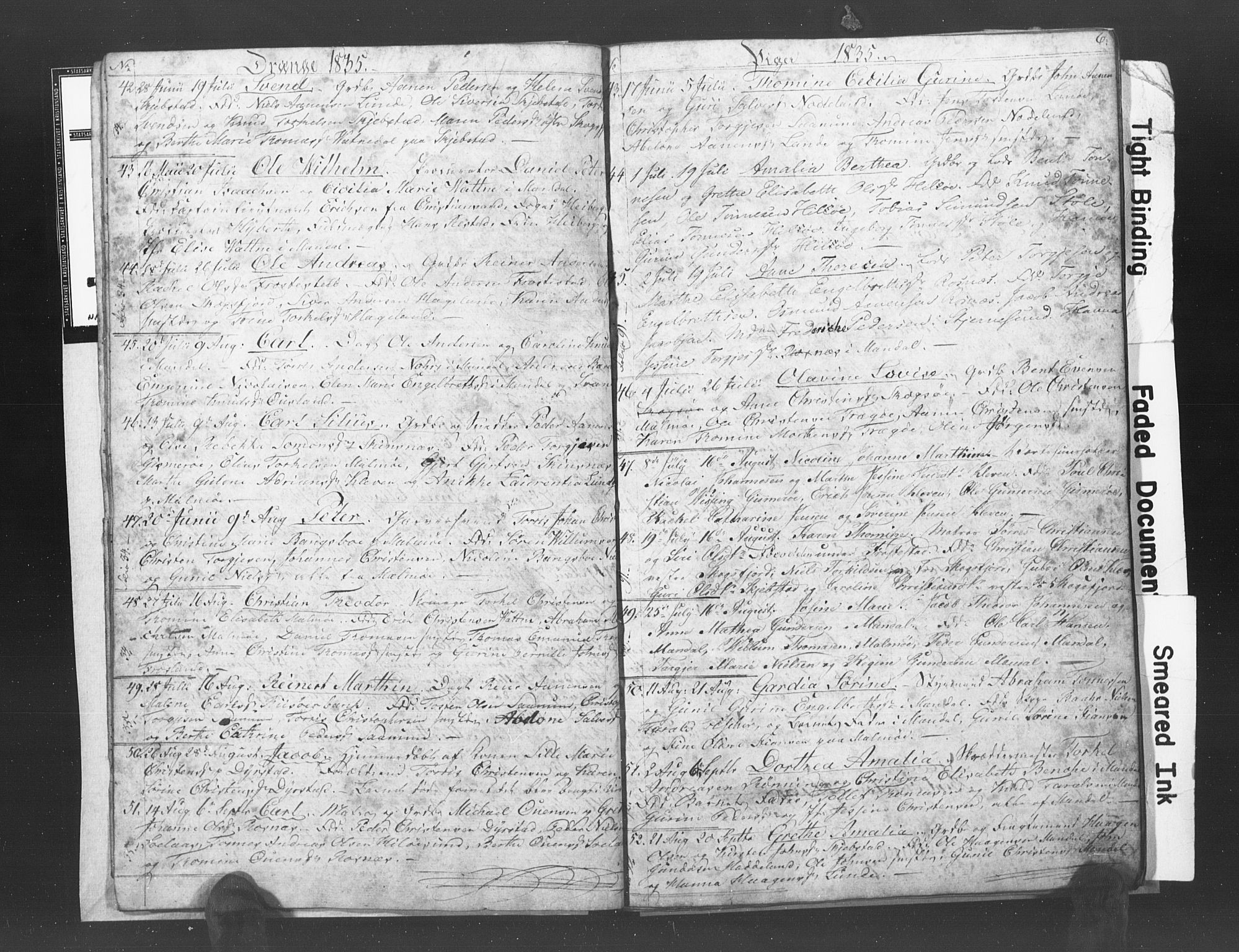 Mandal sokneprestkontor, SAK/1111-0030/F/Fb/Fba/L0003: Parish register (copy) no. B 1C, 1834-1838, p. 6
