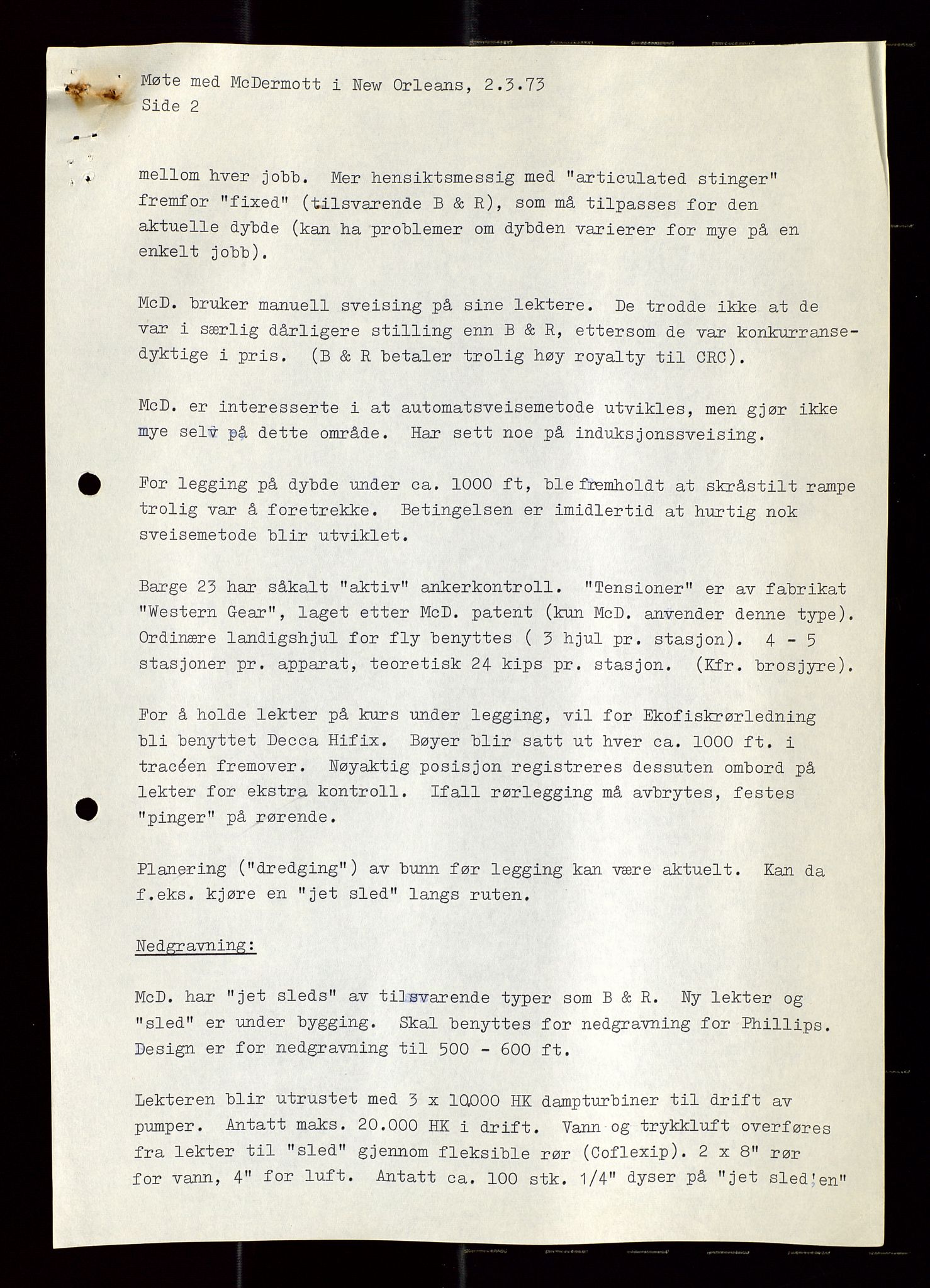 Industridepartementet, Oljekontoret, AV/SAST-A-101348/Di/L0003: DWP, møtereferater, 1972-1974, p. 353