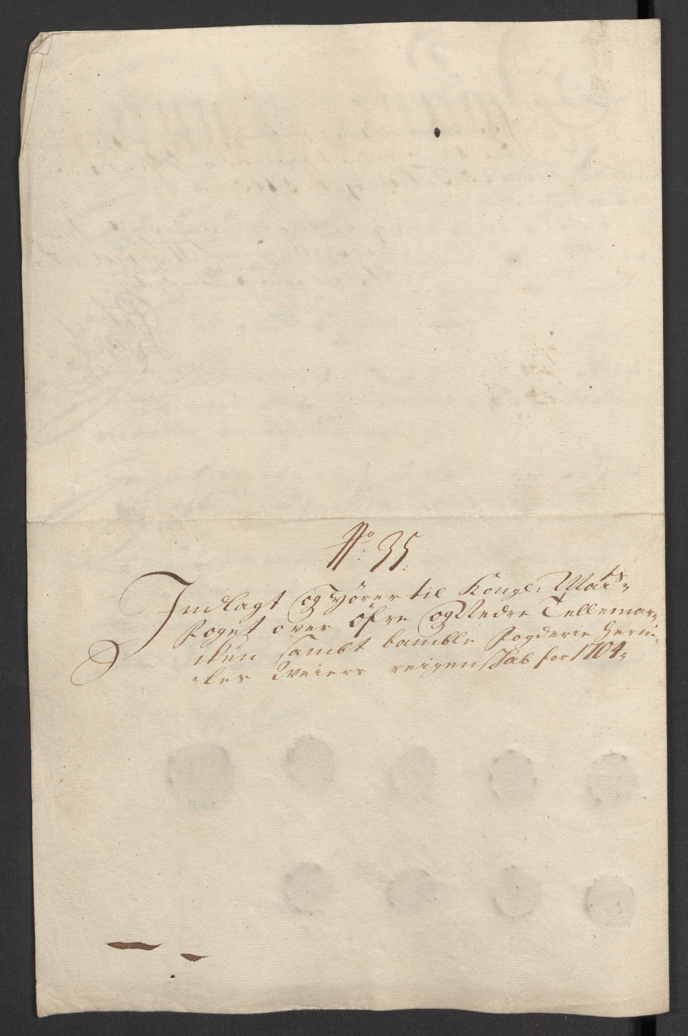 Rentekammeret inntil 1814, Reviderte regnskaper, Fogderegnskap, AV/RA-EA-4092/R36/L2112: Fogderegnskap Øvre og Nedre Telemark og Bamble, 1704, p. 265