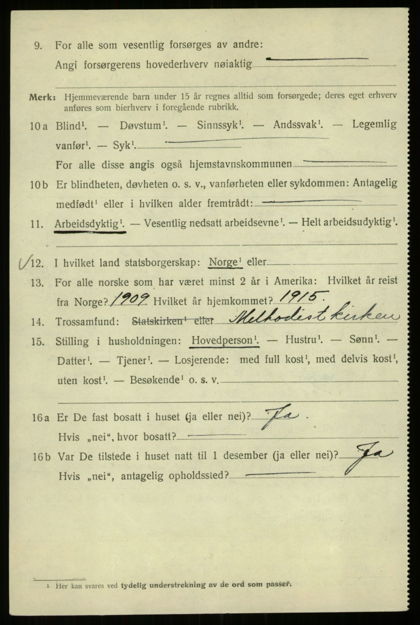 SAB, 1920 census for Bergen, 1920, p. 202047