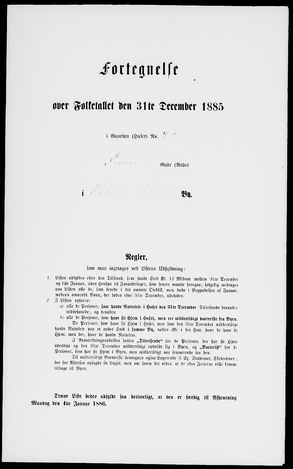 RA, 1885 census for 0204 Hølen, 1885, p. 9