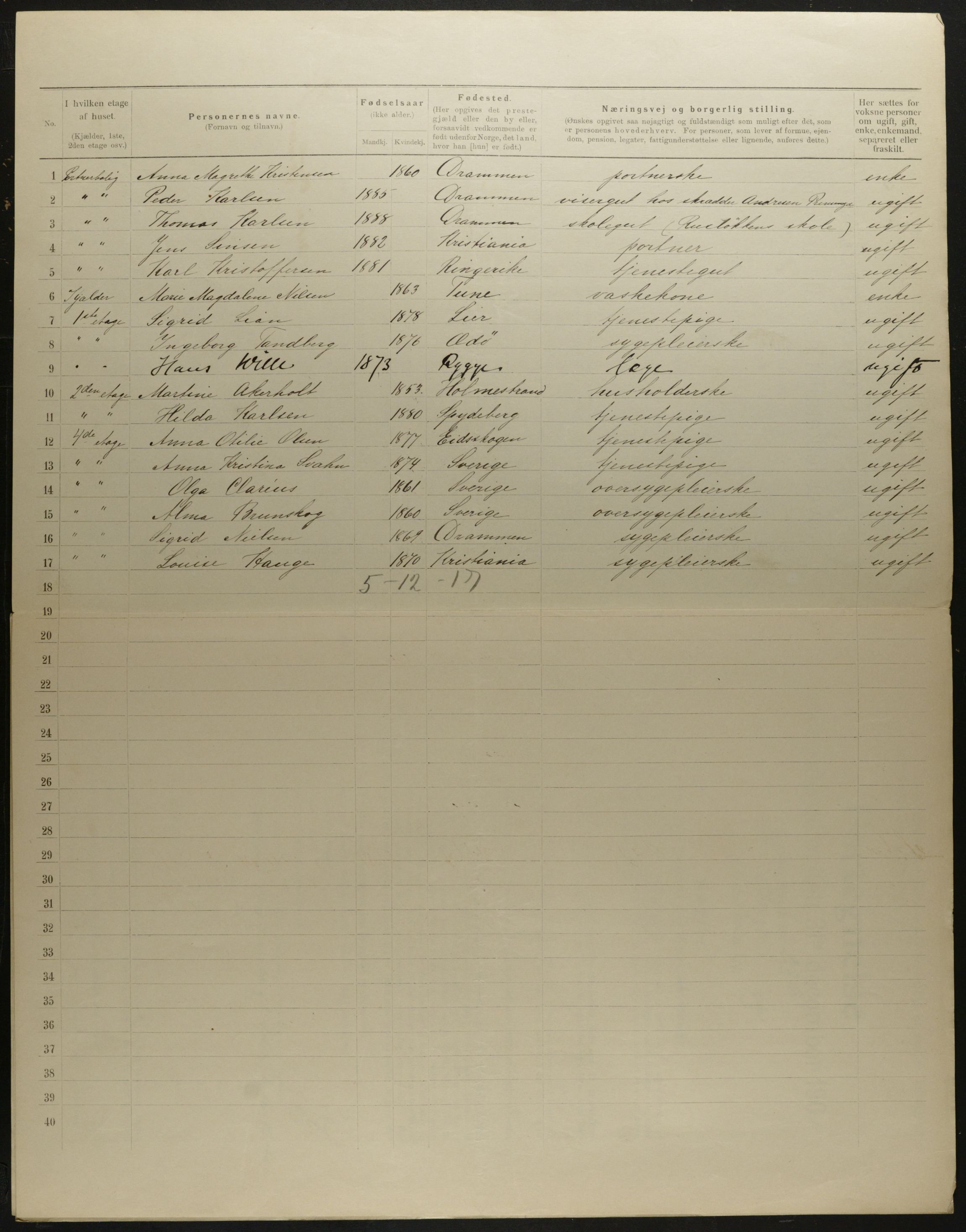 OBA, Municipal Census 1901 for Kristiania, 1901, p. 8321