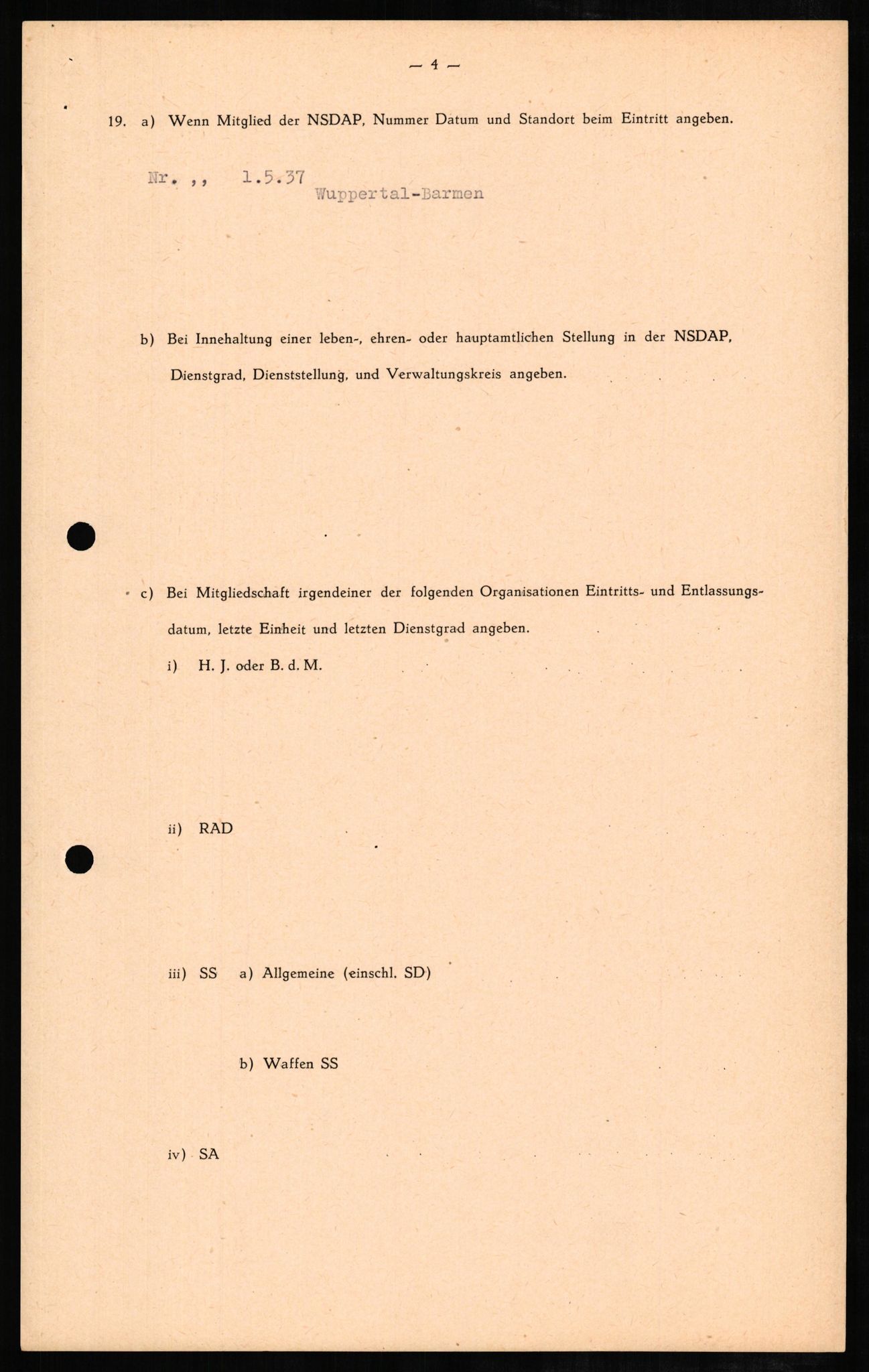 Forsvaret, Forsvarets overkommando II, AV/RA-RAFA-3915/D/Db/L0006: CI Questionaires. Tyske okkupasjonsstyrker i Norge. Tyskere., 1945-1946, p. 399