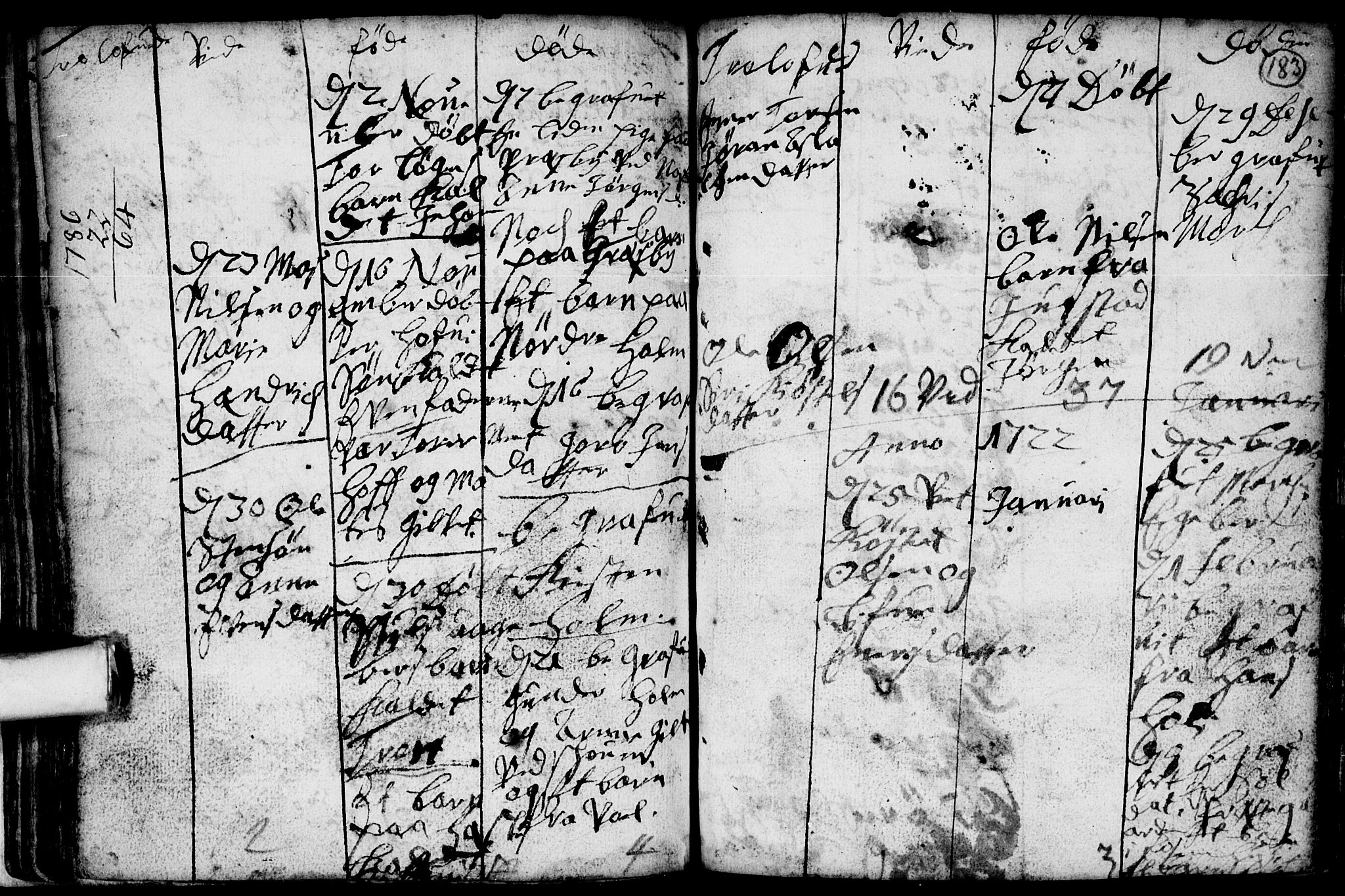 Spydeberg prestekontor Kirkebøker, AV/SAO-A-10924/F/Fa/L0001: Parish register (official) no. I 1, 1696-1738, p. 183